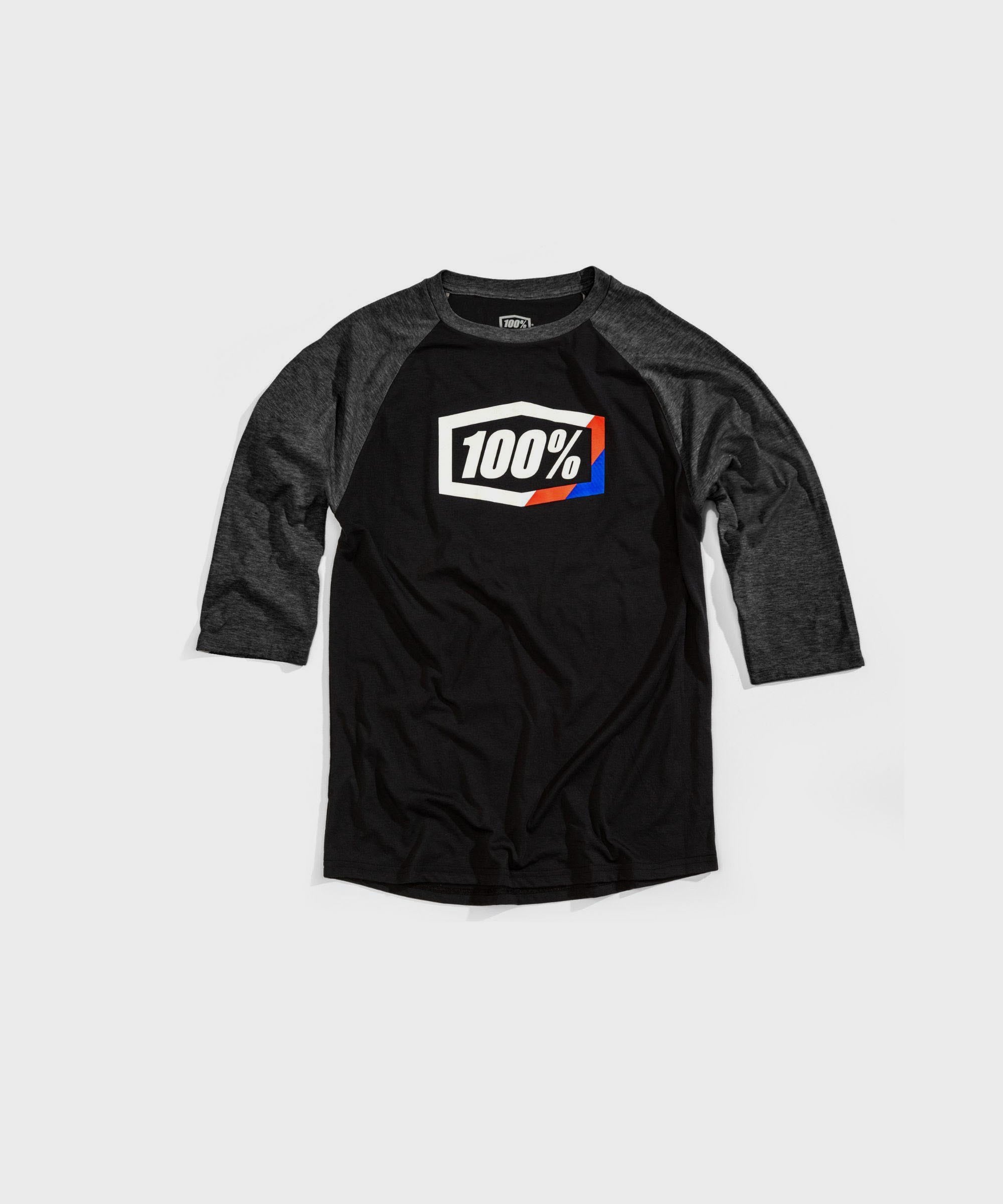 100% Stripes &#190; Sleeve Tech Tee Black S