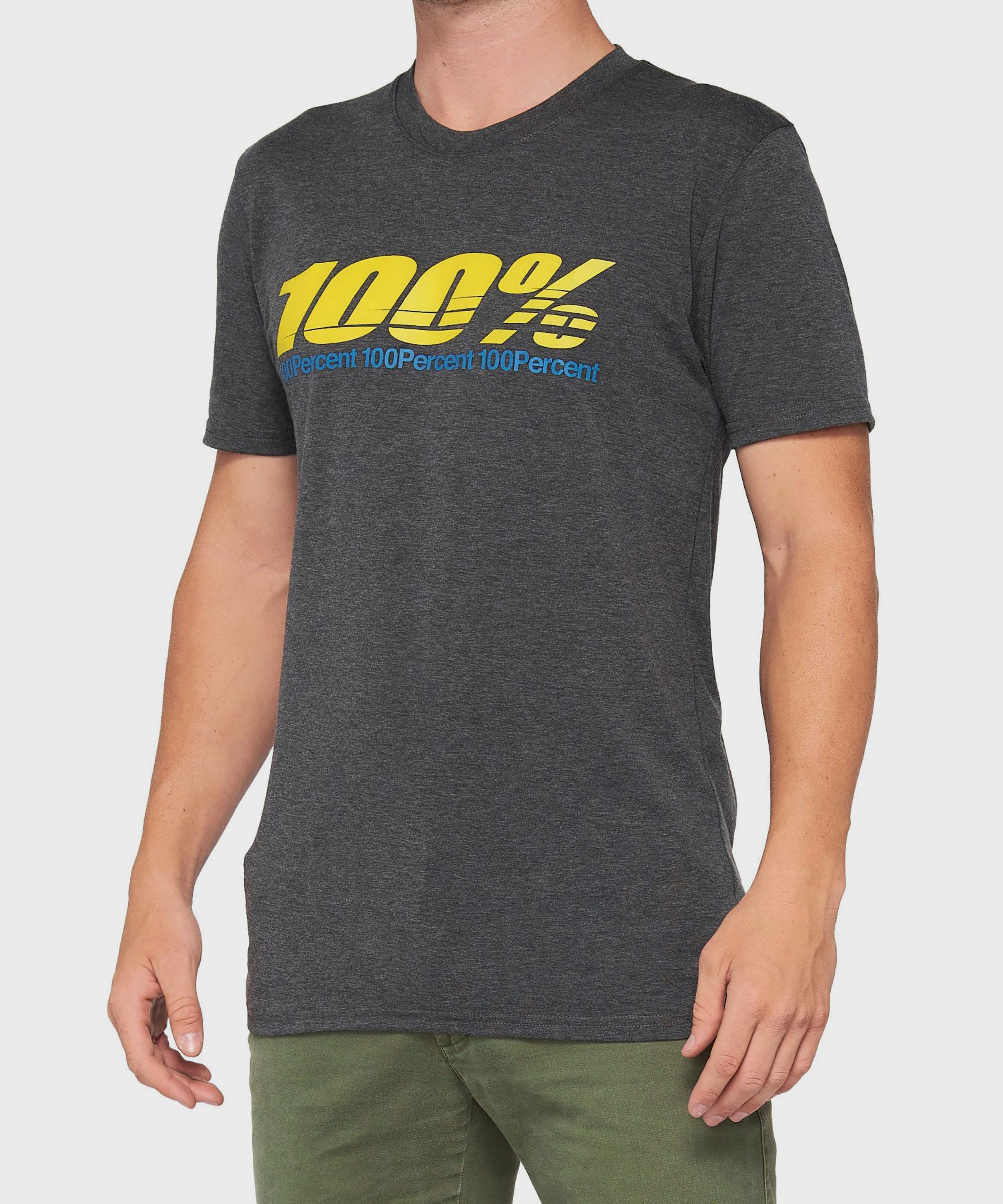 100% Argus Tech T | Power2CycleShirt Charcoal Heather