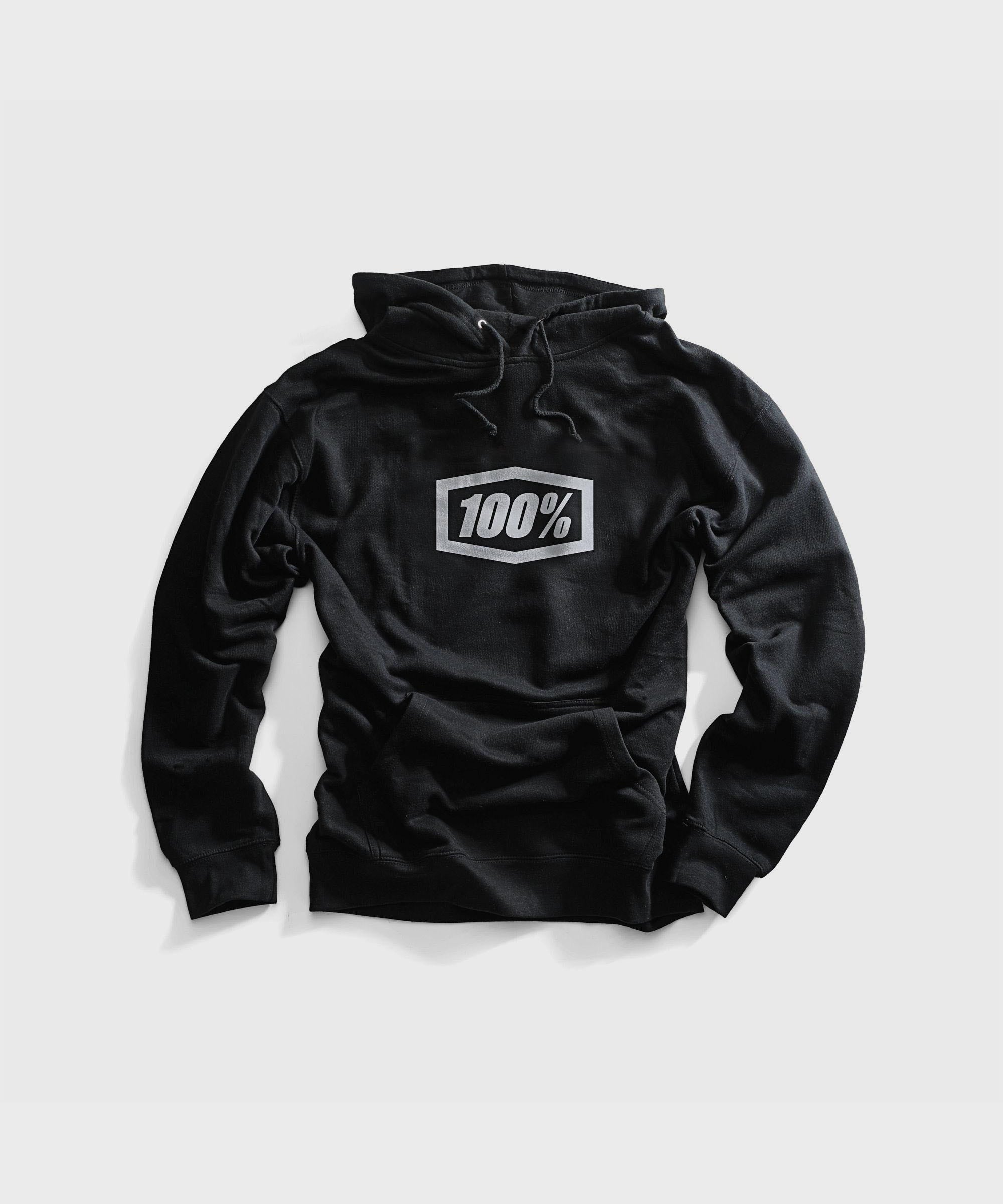 100% Essential Hooded Pullover Sweatshirt Black XXL