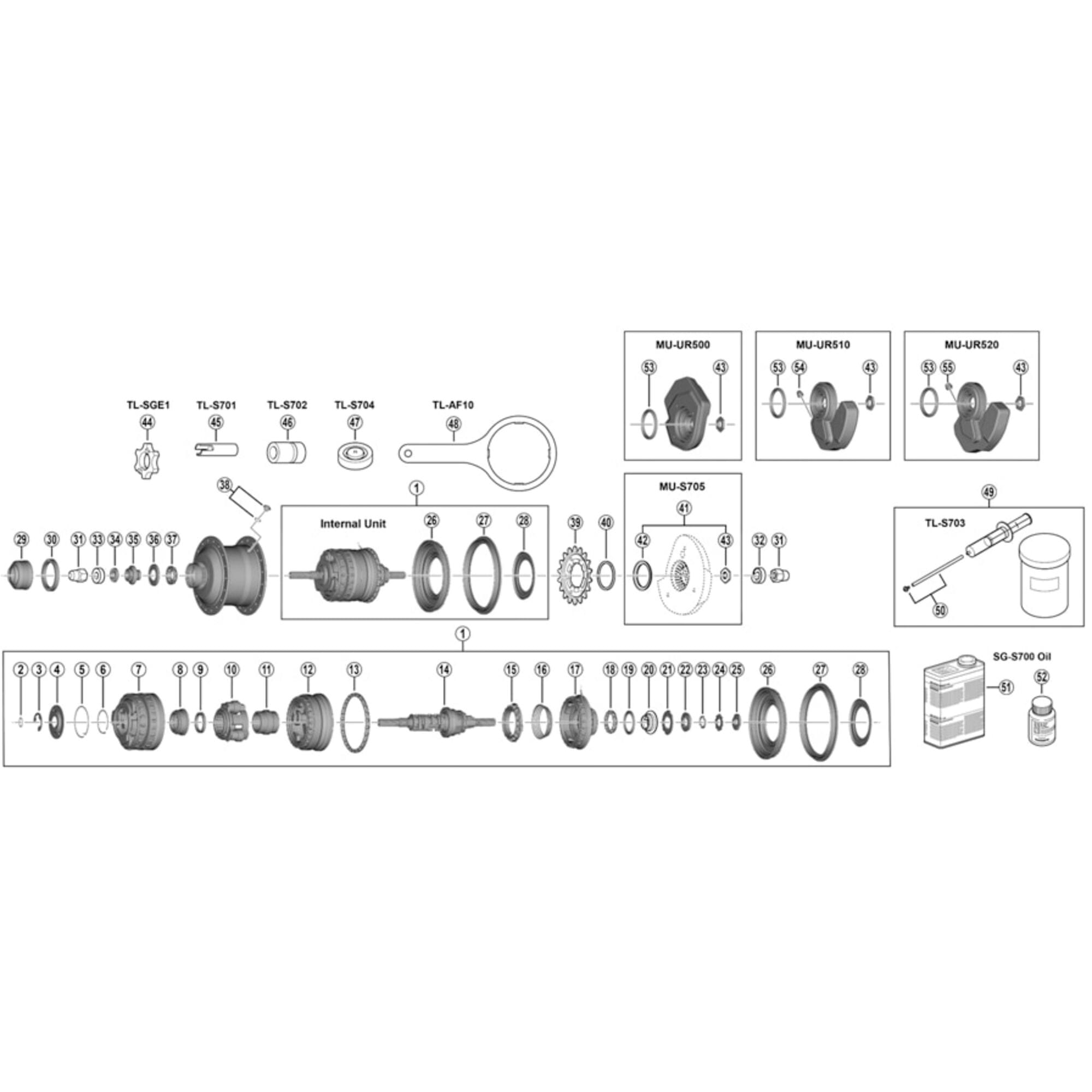 Shimano Spares 700 carrier unit 3