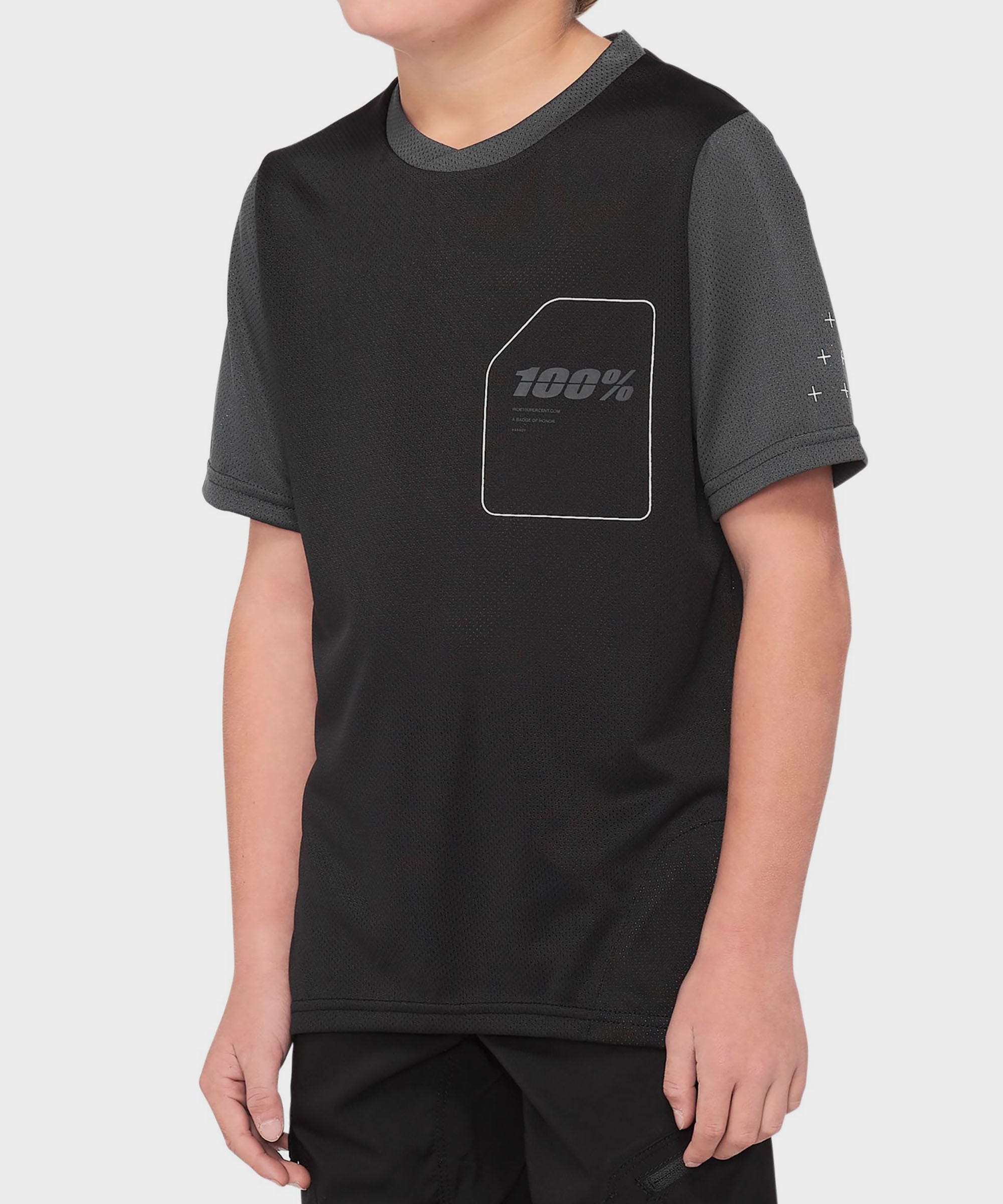 100% Ridecamp Youth Jersey Black / Charcoal