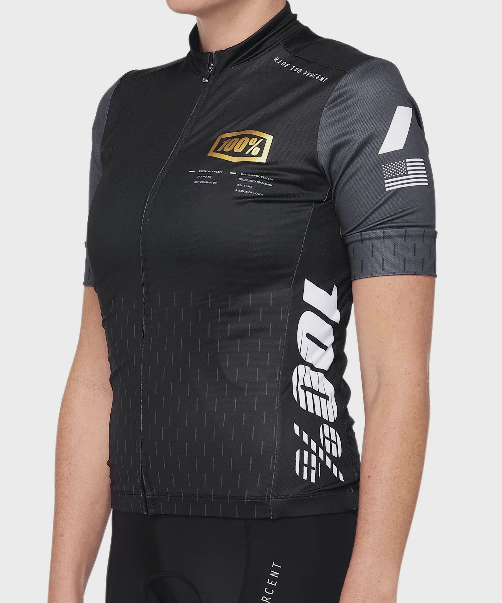 100% Exceeda Women's Jersey Black / Charcoal