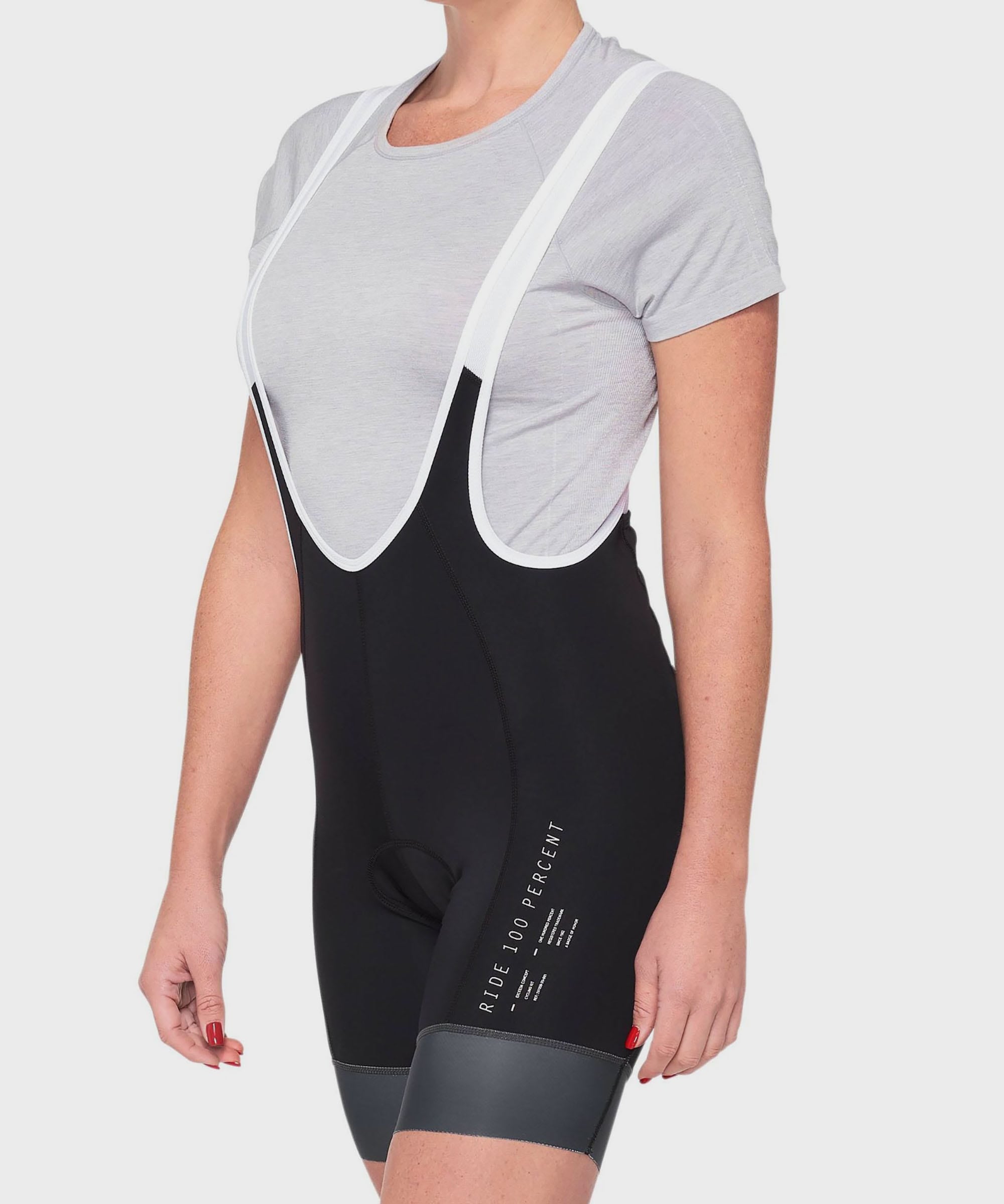 100% Exceeda Women's Bib Shorts 2022 Black / Charcoal L