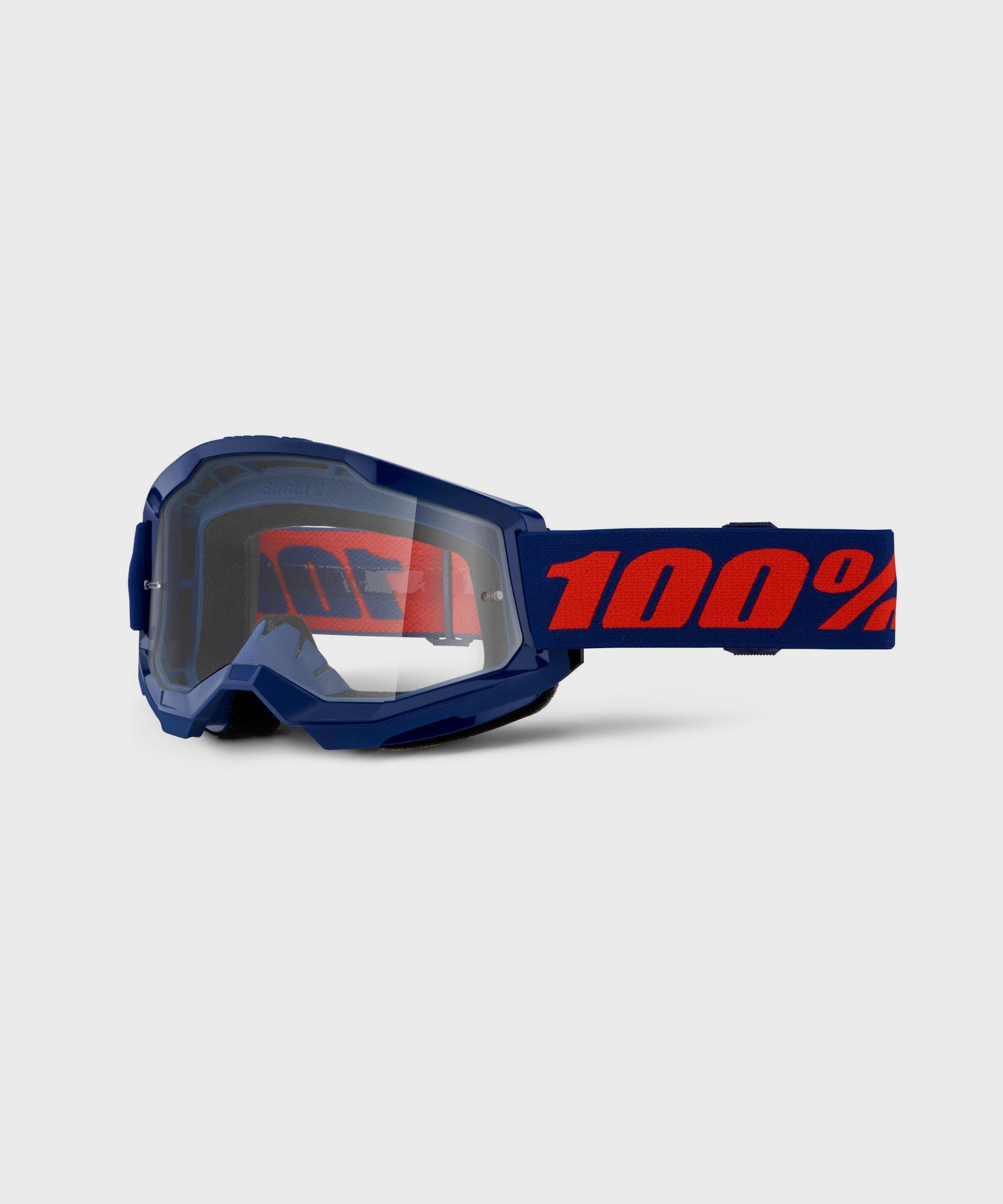 100% Strata 2 Goggle Navy / Clear Lens