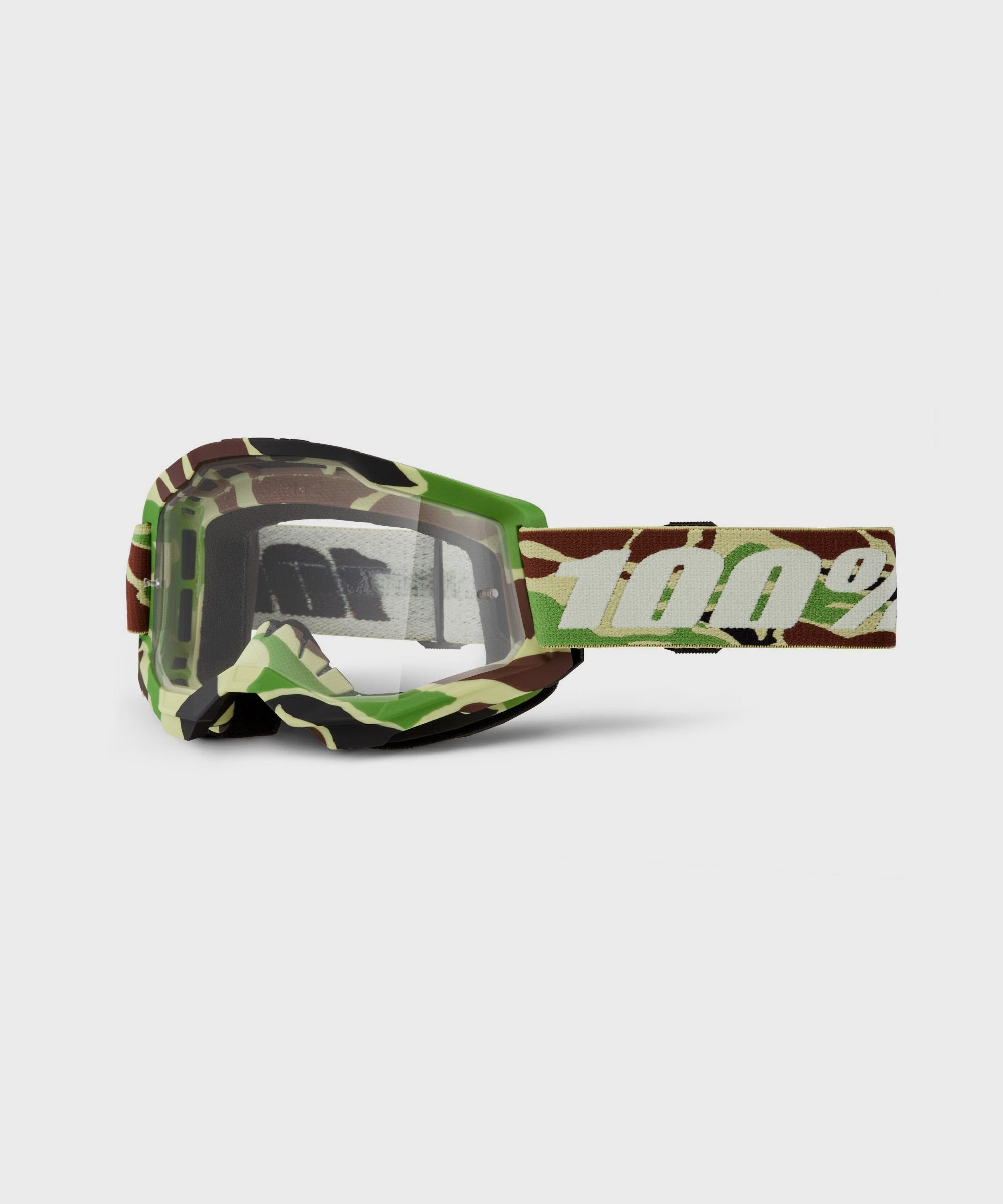100% Strata 2 Goggle War Camo / Clear Lens