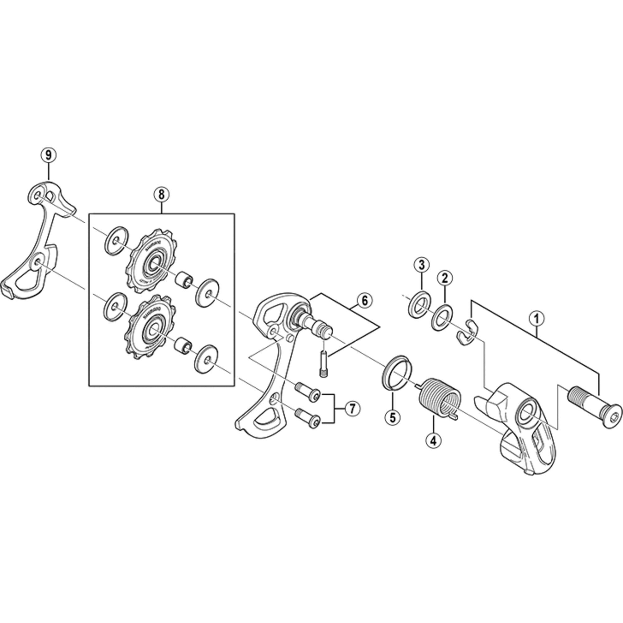 Shimano Spares M530 pulley bolts  | Power2Cycle pair