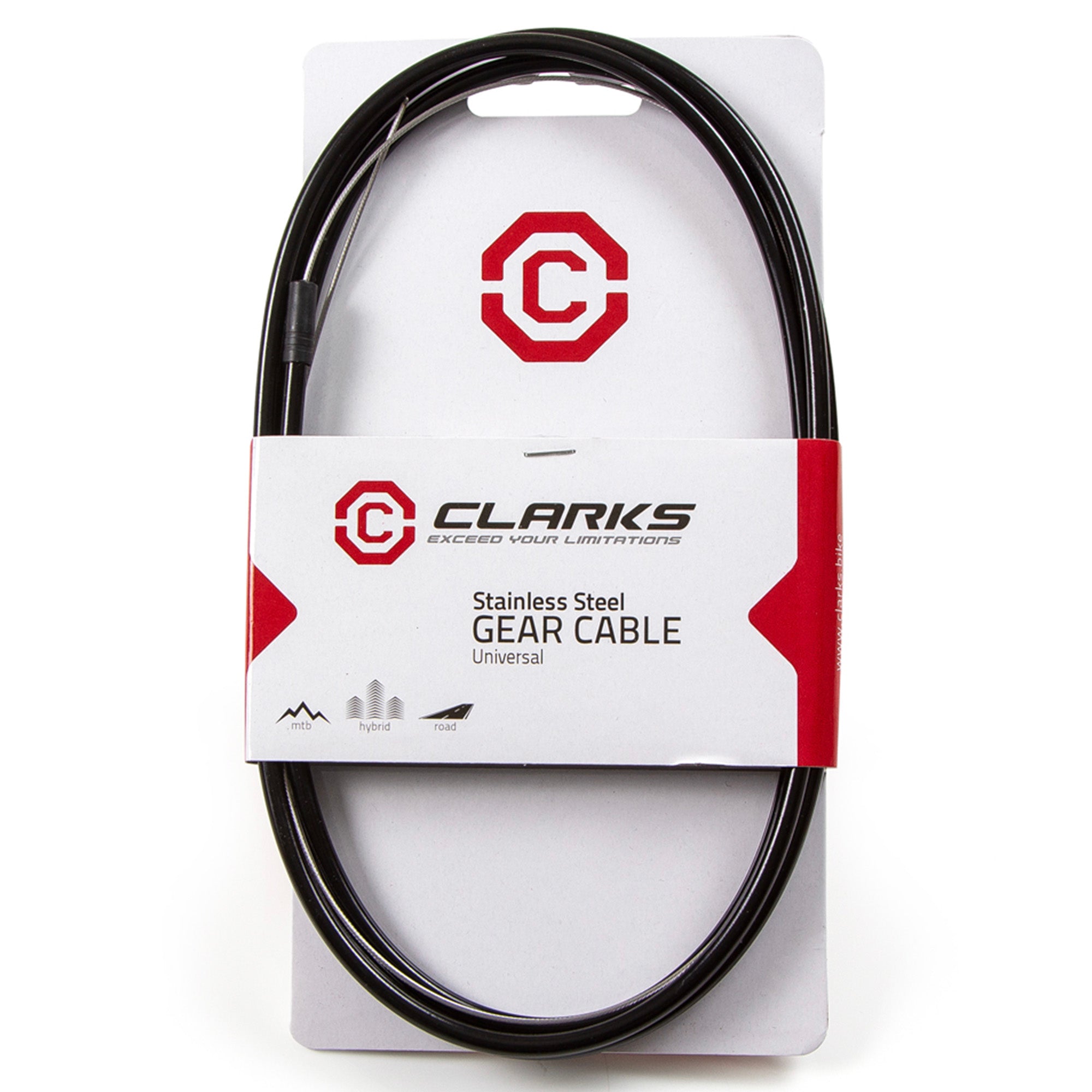 Clarks Universal  | Power2Cycle Gear Cable w/SP4 Black Outer Casing | Power2Cycle