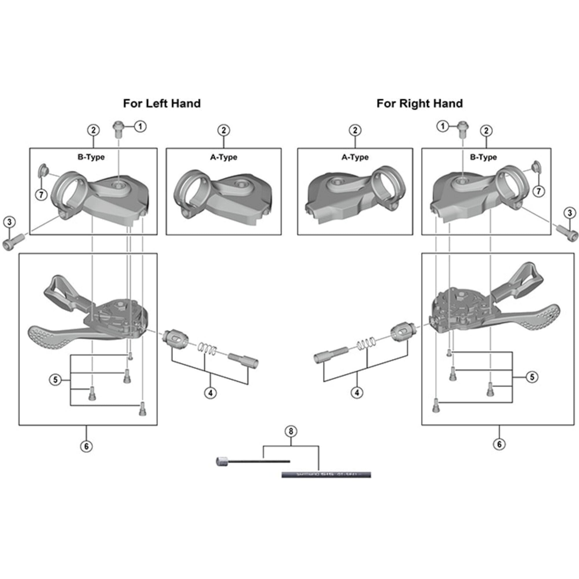 Shimano Spares M980 shifting lever fixing bolts and screw unit