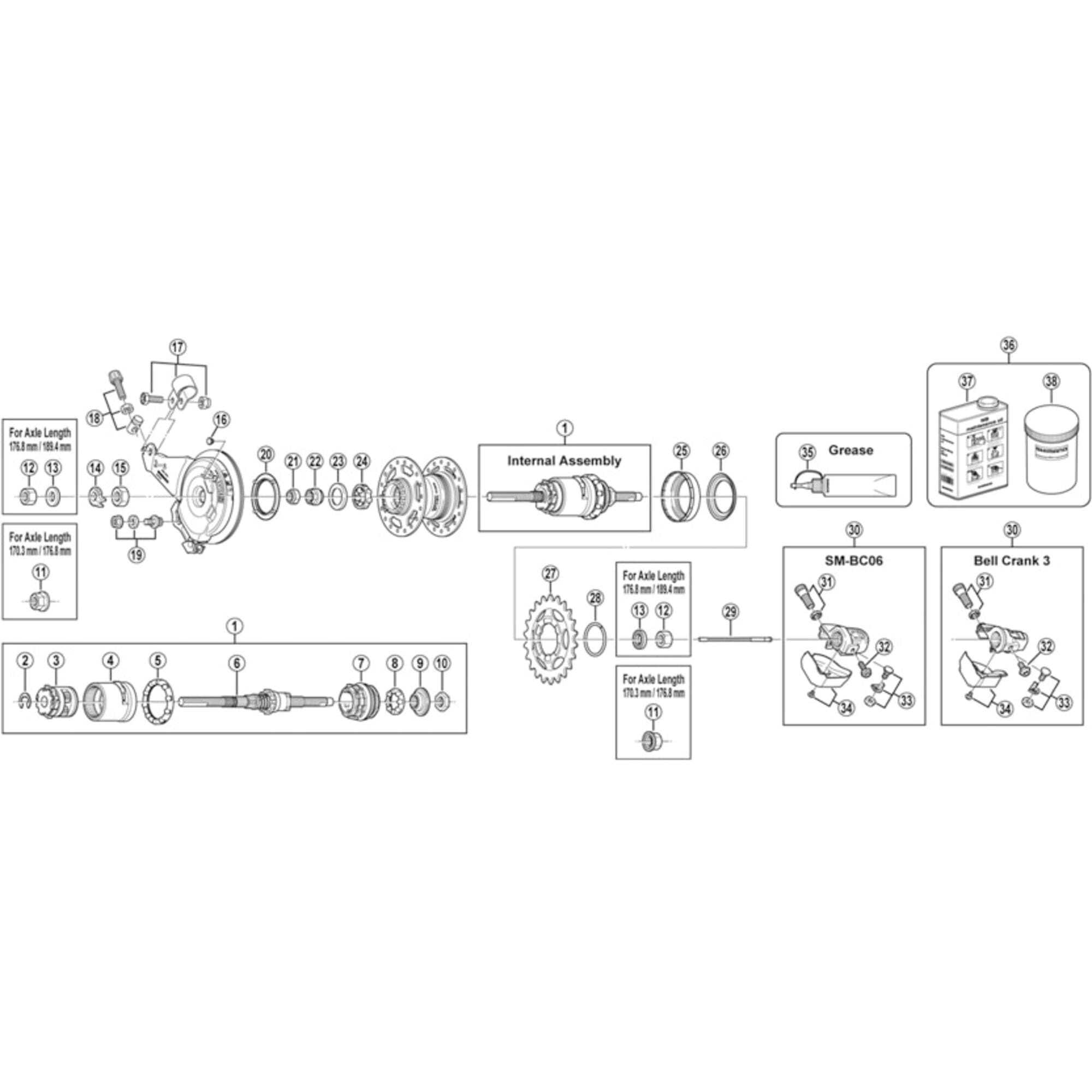 Shimano Spares IM35 rear left hand locknut 8.2 mm