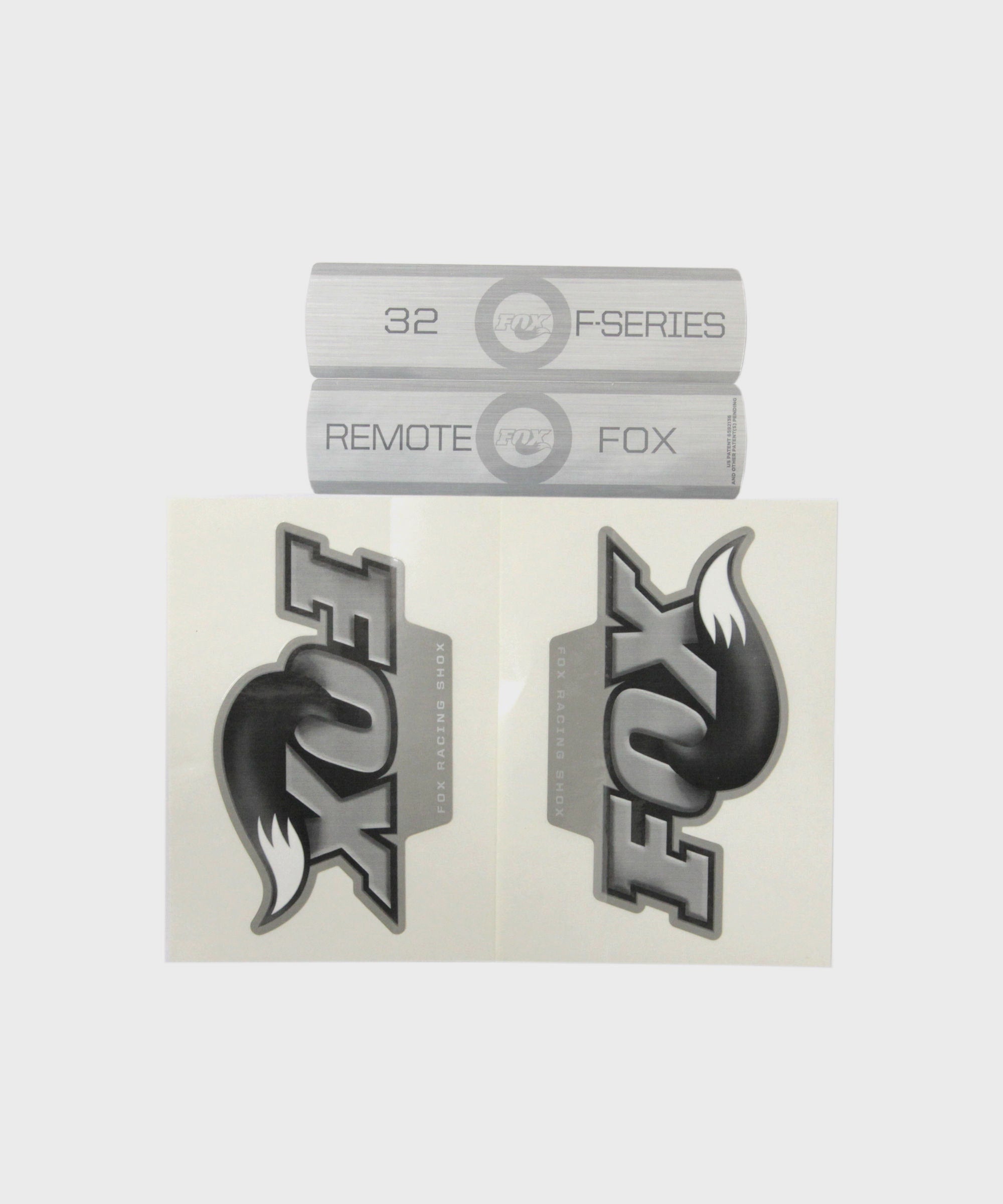 FOX Fork F | Power2CycleS Remote B/W Decal Kit Titanium 2010