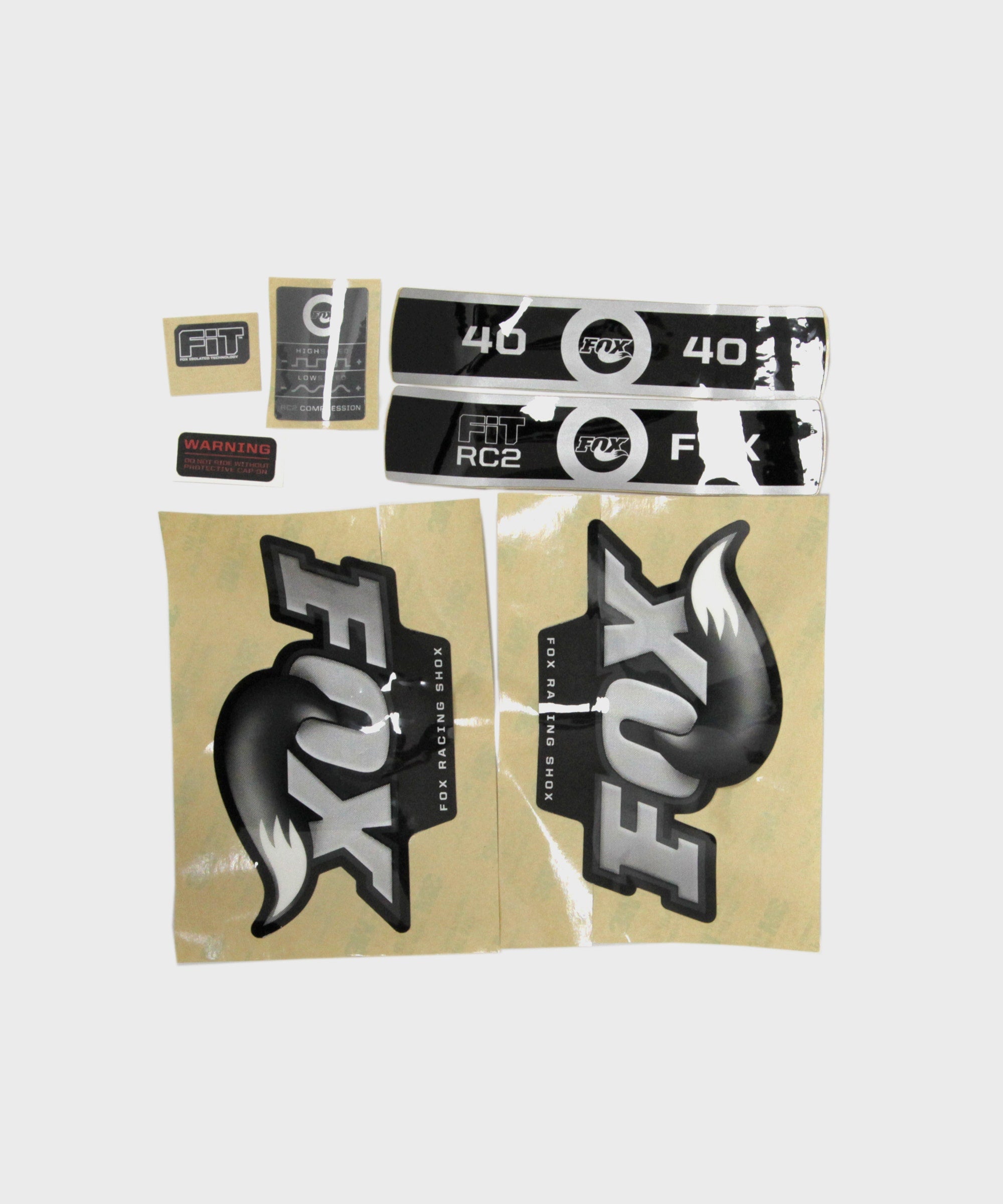 FOX Fork 40 RC2 FIT B/W Decal Kit Black 2010