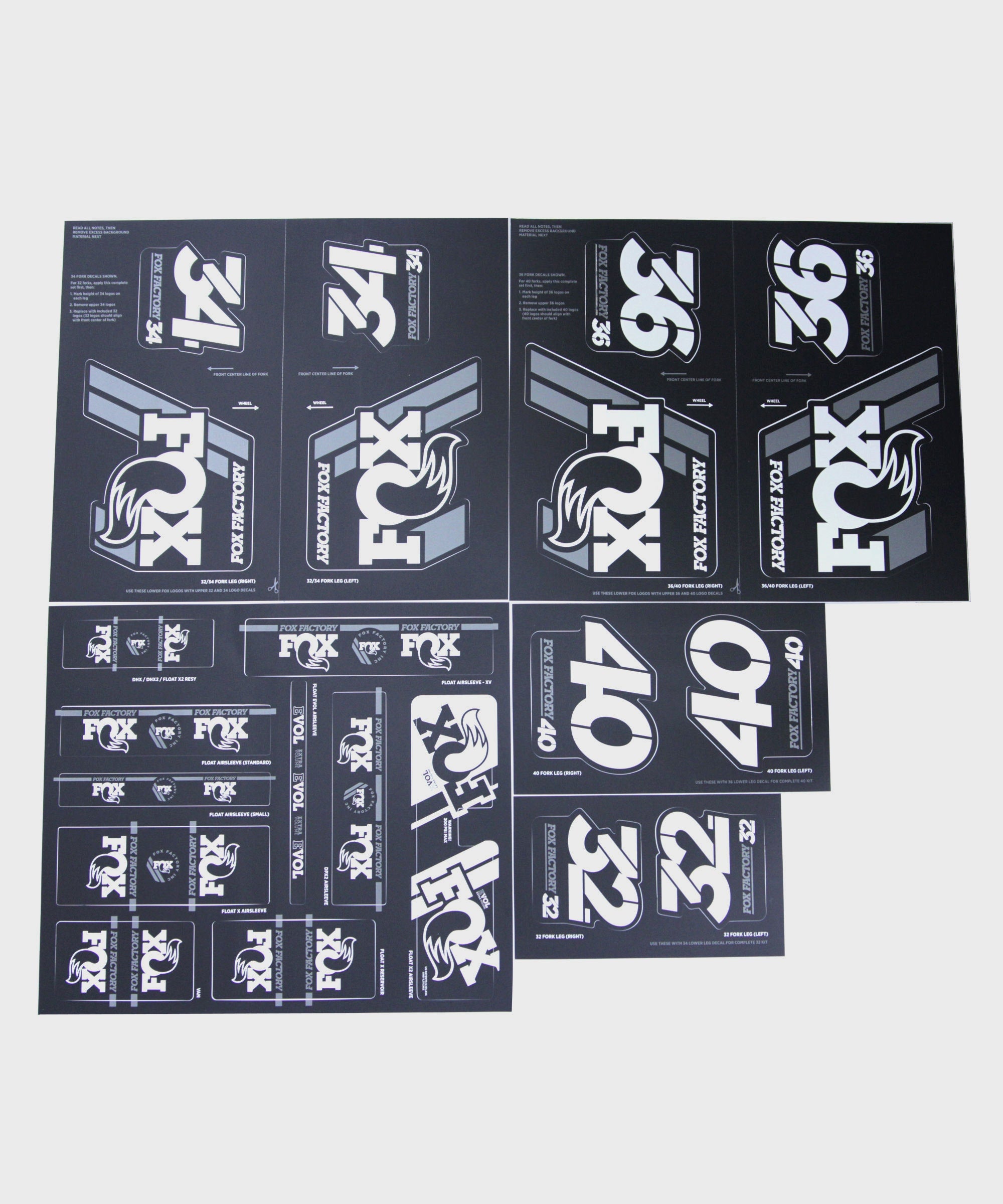FOX AM Heritage Fork & Shock Decal Kit 2019