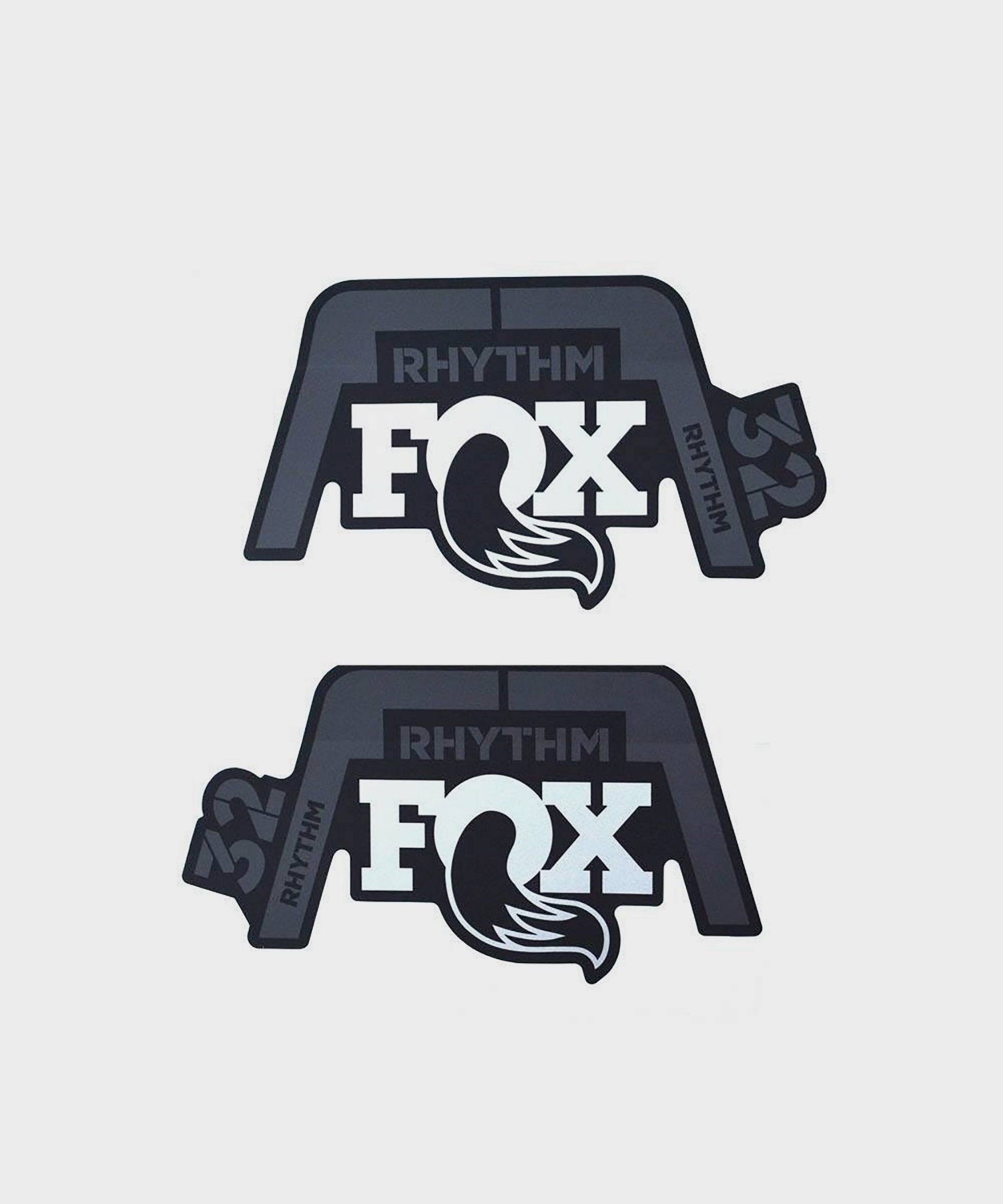 FOX Fork 32 Rhythm Decal Kit Gray Logo / Matte Black 2020