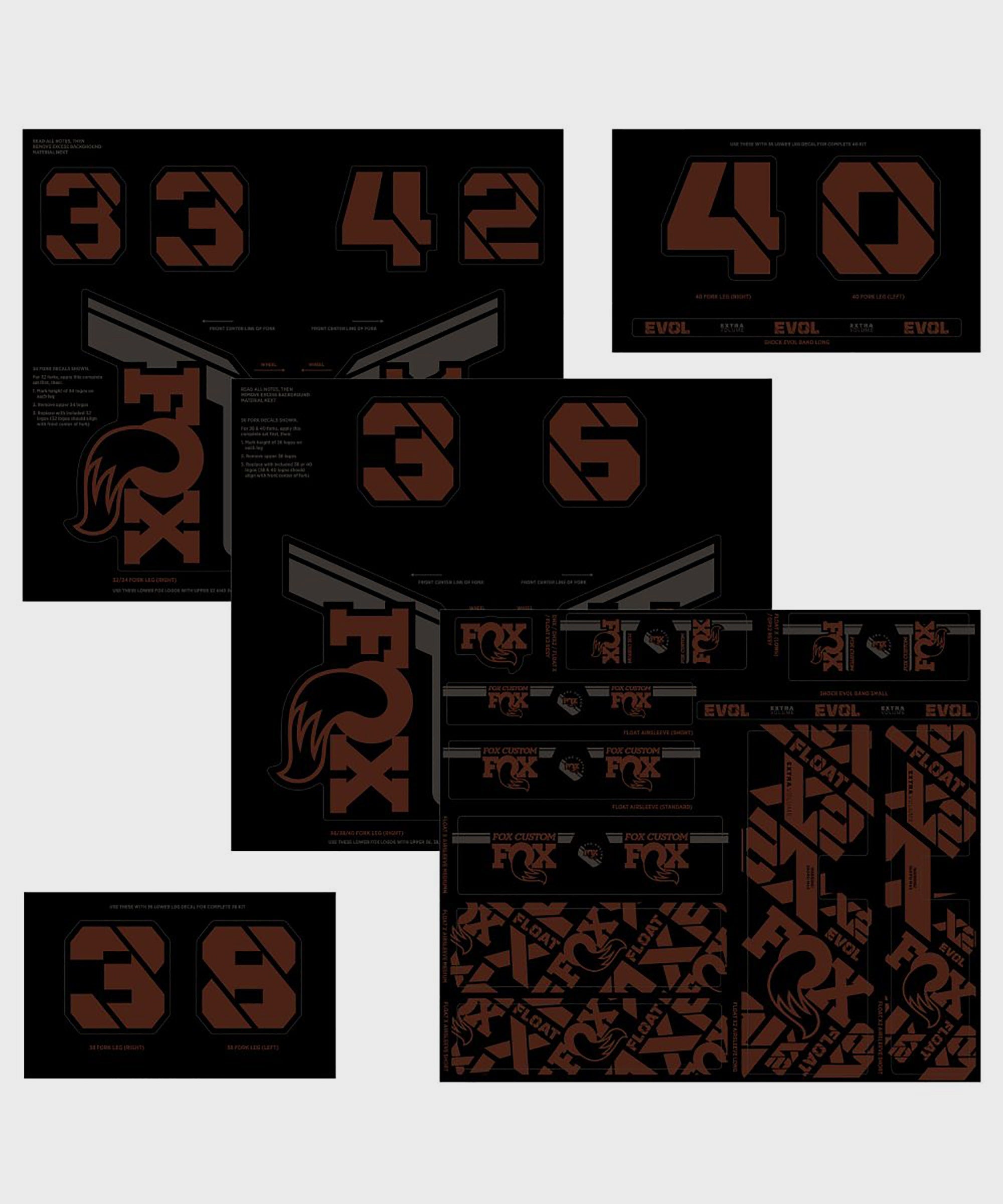 FOX Fork & Shock AM Custom Decal Kit 2021