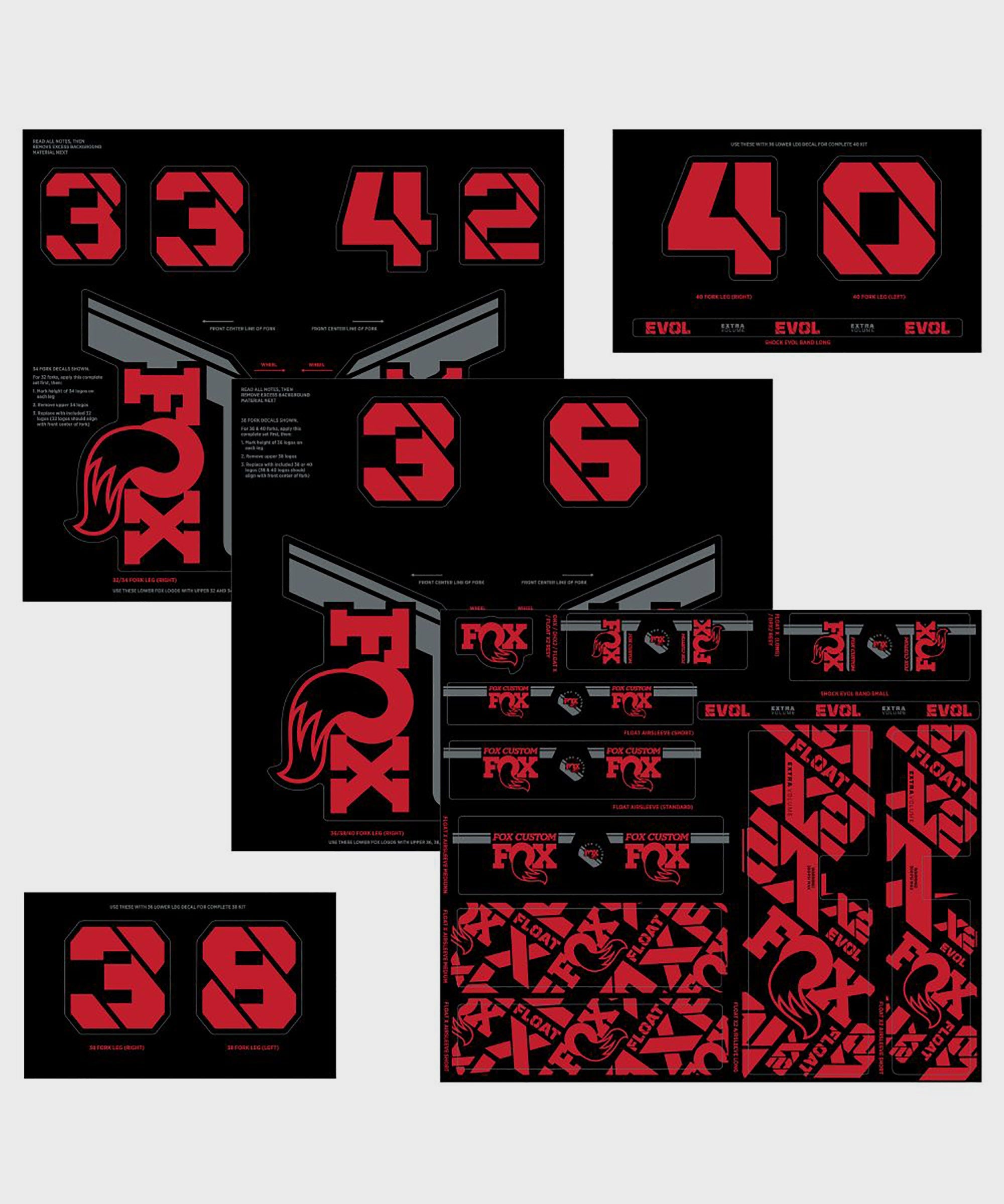 FOX Fork & Shock AM Custom Decal Kit 2021