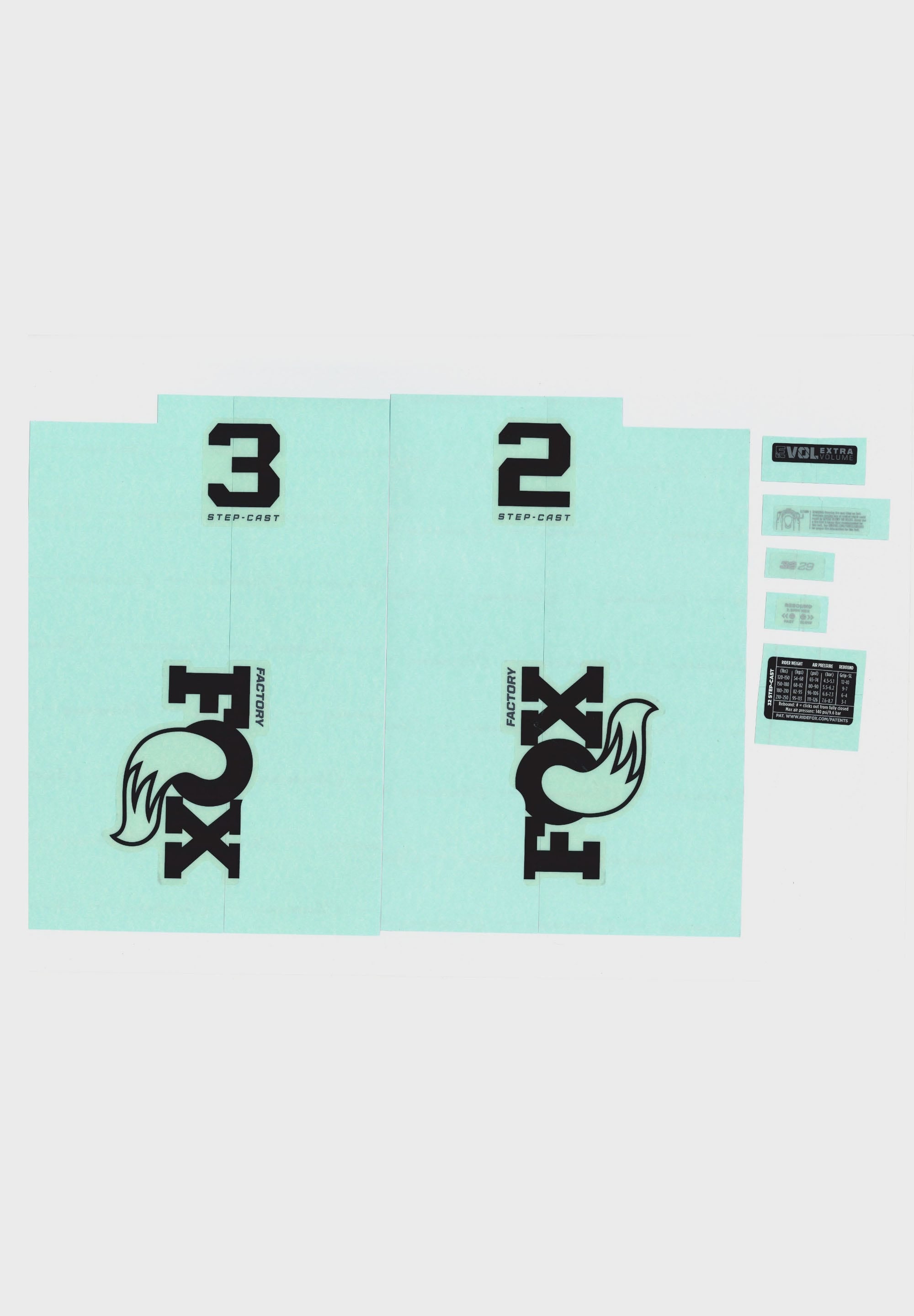 FOX Fork 32 SC decal Kit 2025