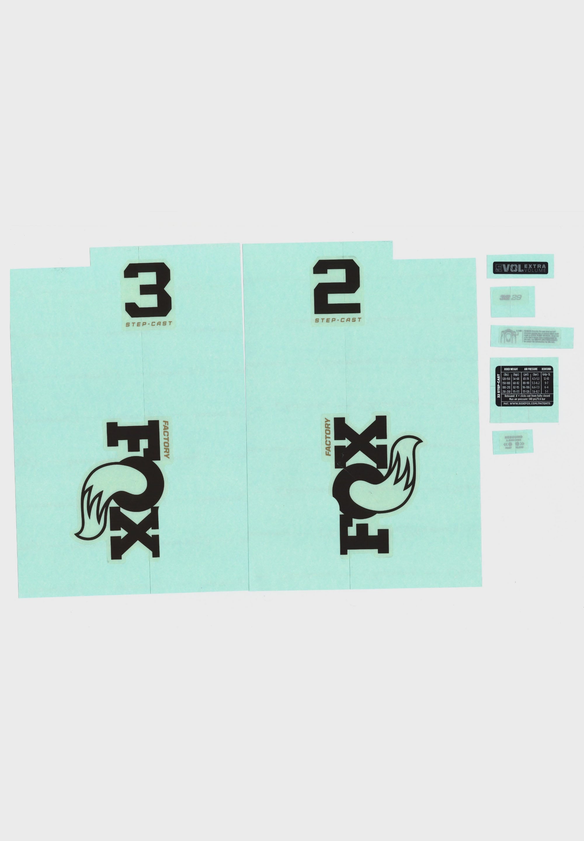 FOX Fork 32 SC decal Kit 2025