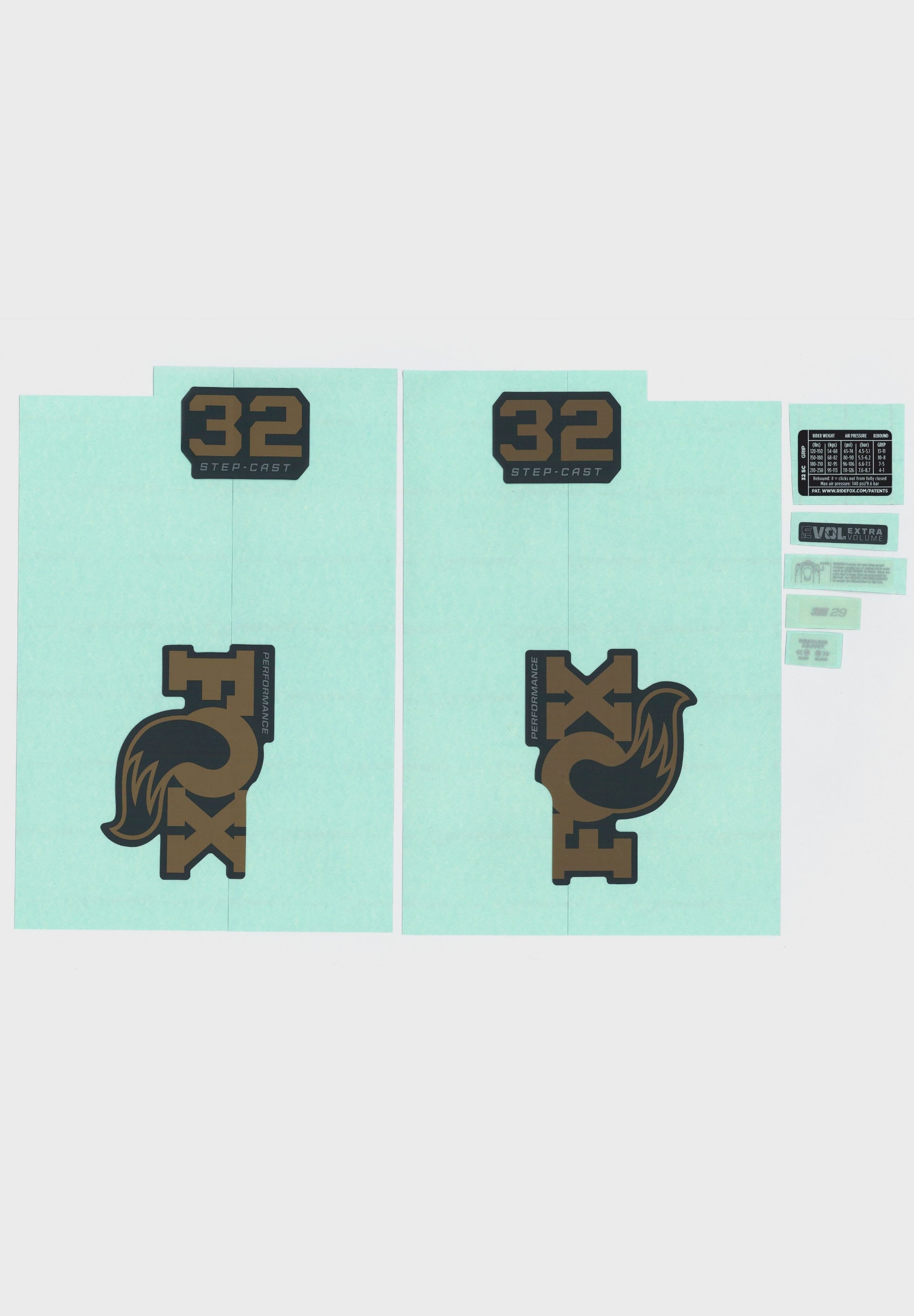 FOX Fork 32 SC decal Kit 2025