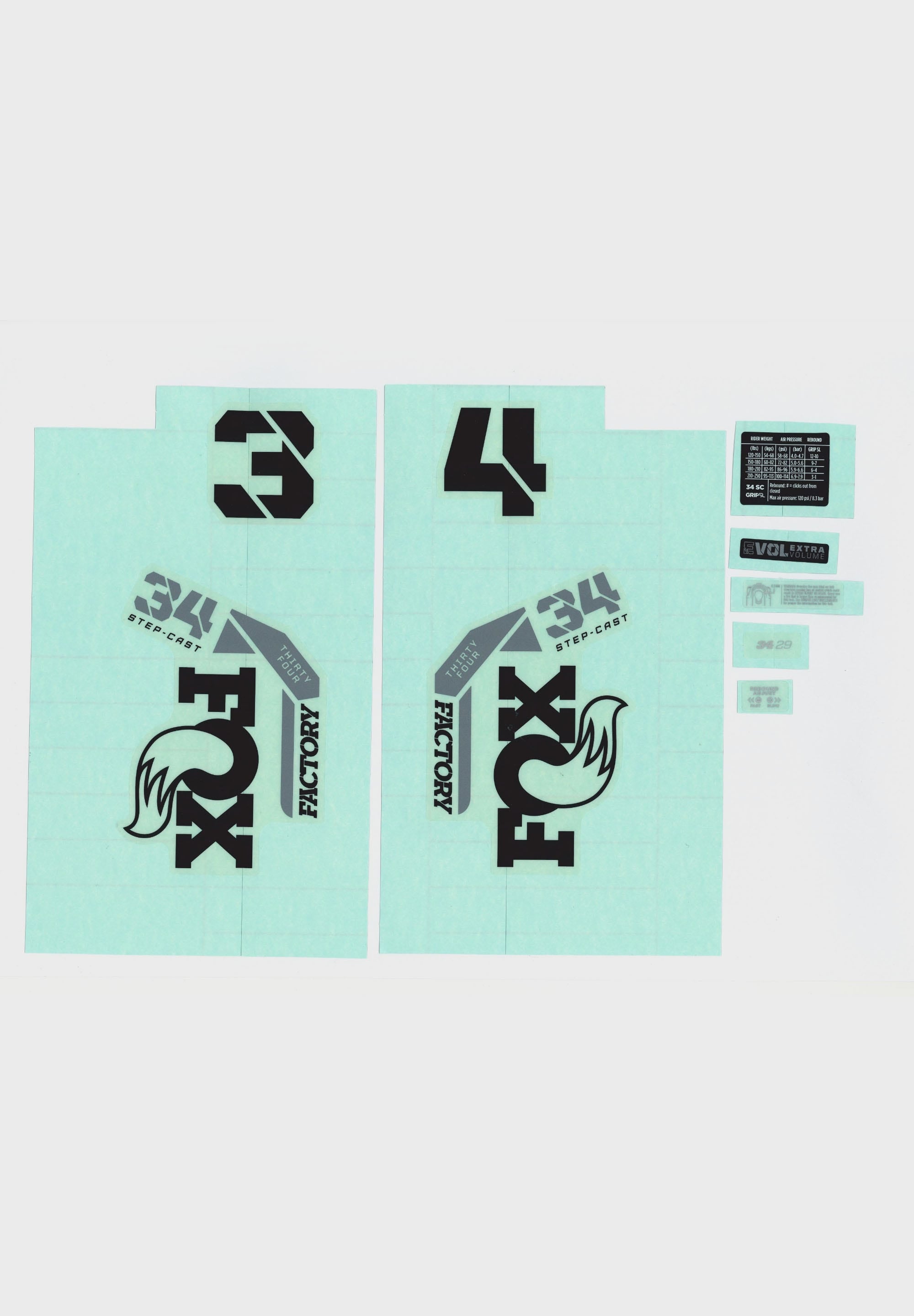 FOX Fork 32 SC decal Kit 2025