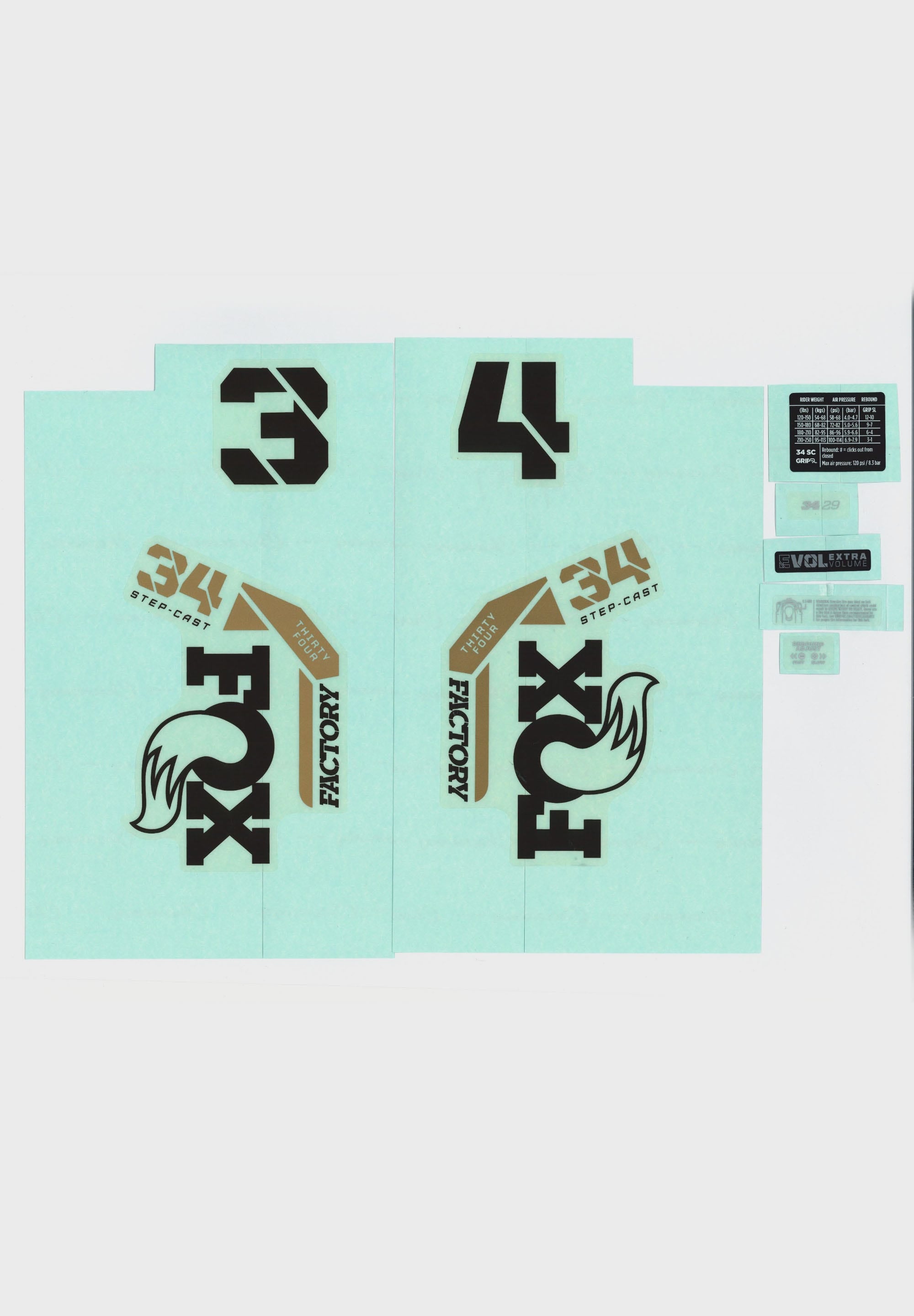 FOX Fork 32 SC decal Kit 2025