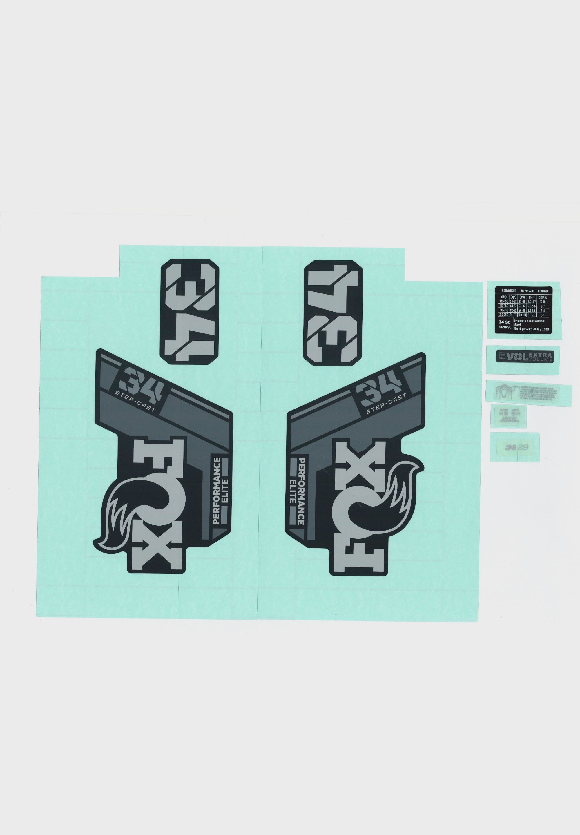 FOX Fork 32 SC decal Kit 2025