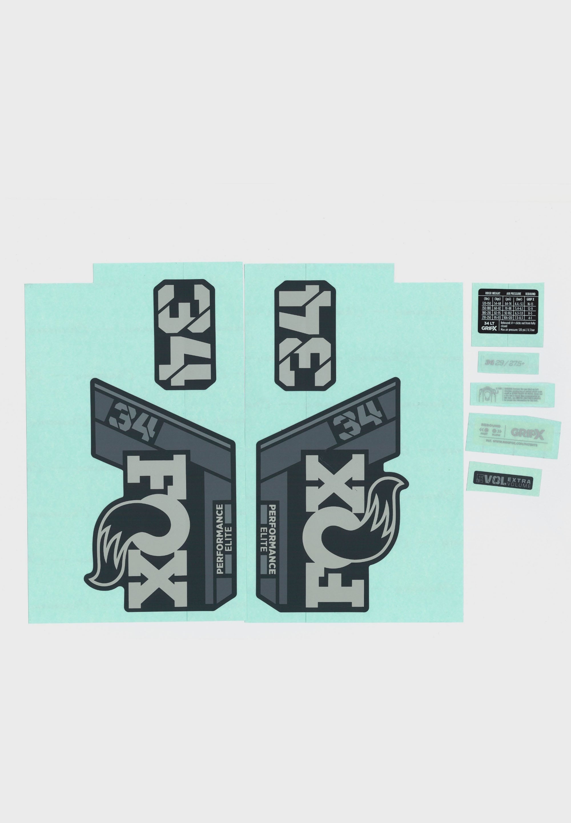 FOX Fork 34 Decal Kit 2025