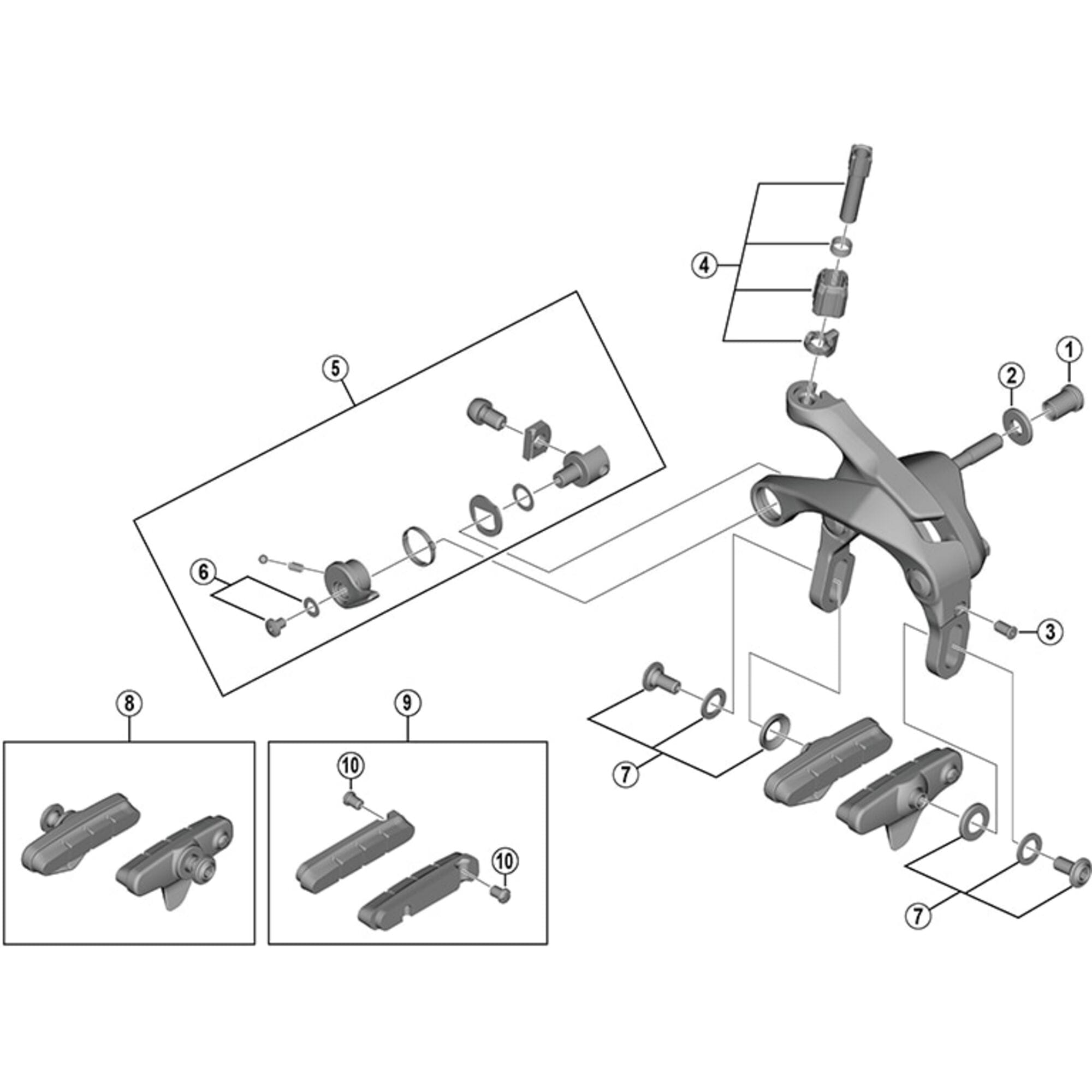Shimano Spares 5700 front pivot nut, 32 mm