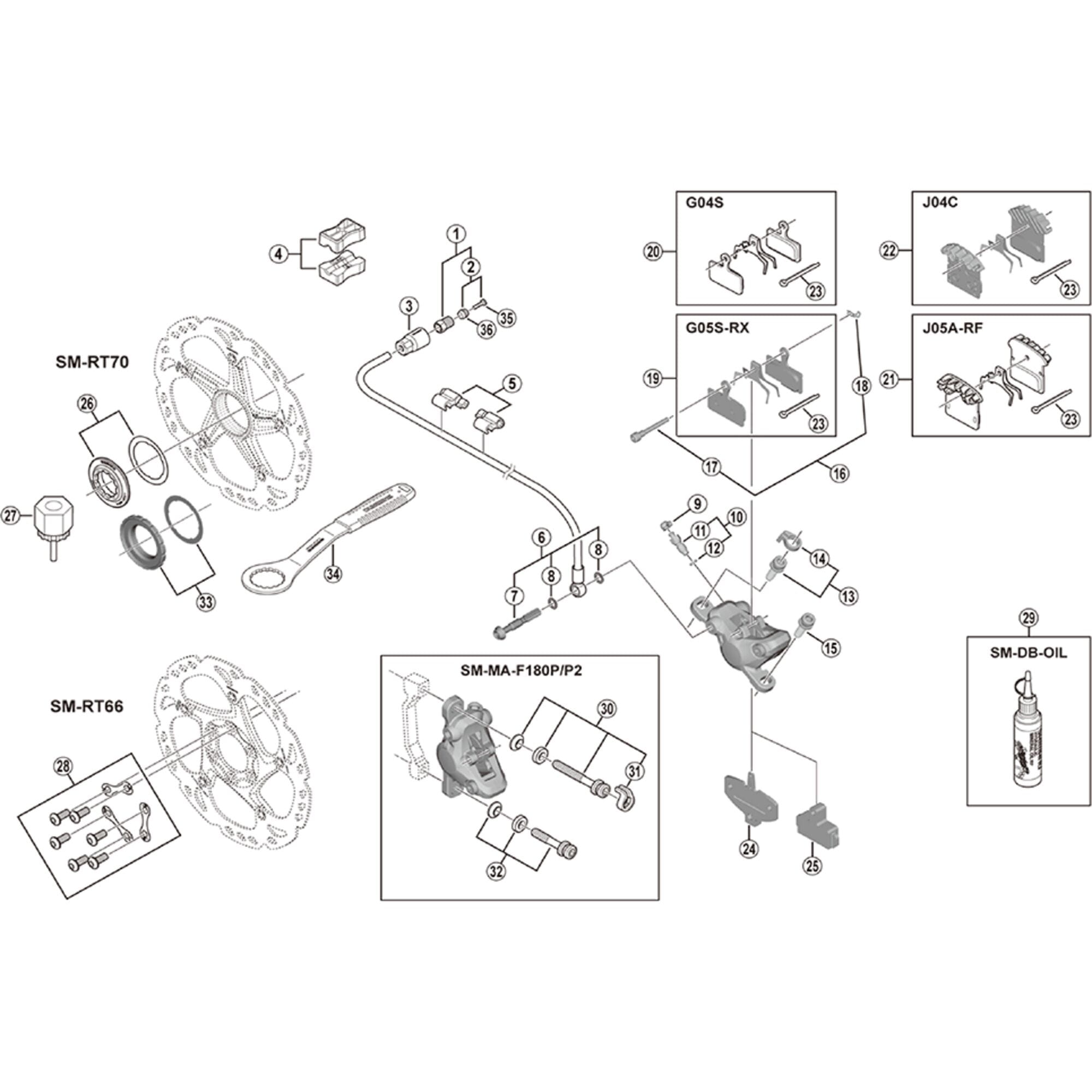 Shimano Spares BH90 banjo bolt and ring