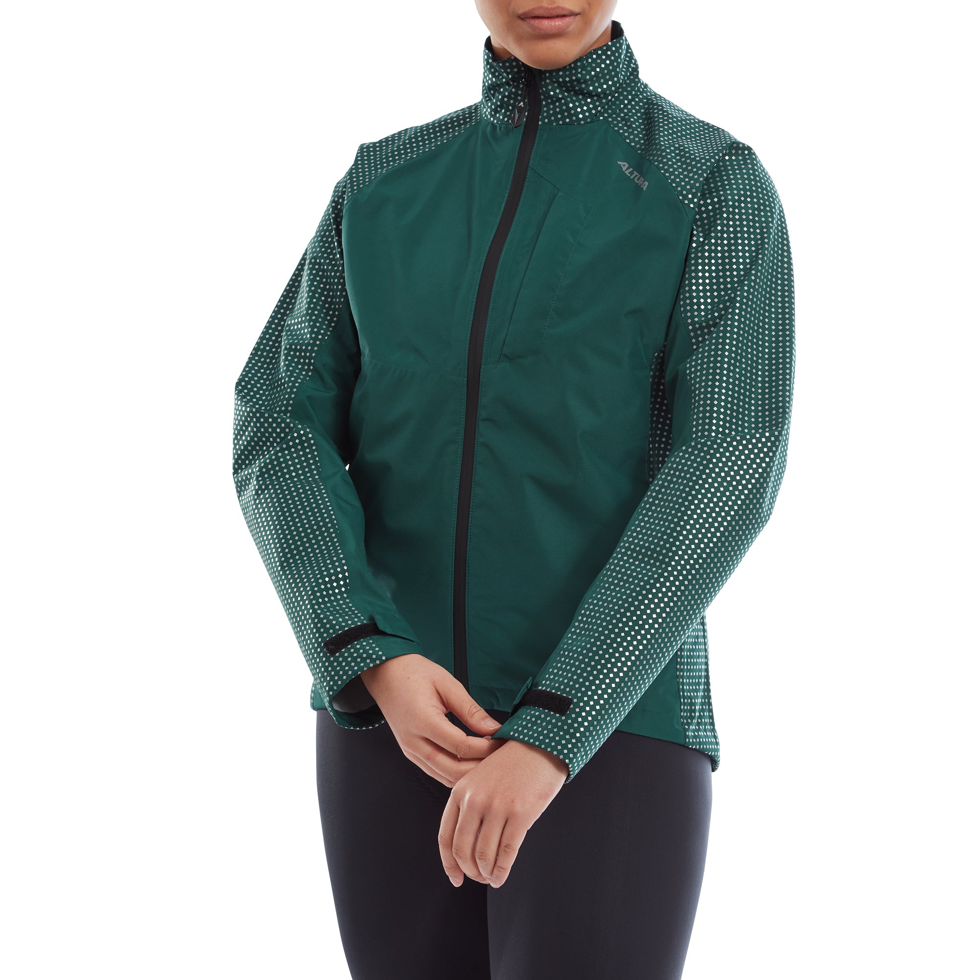 Altura Nightvision Storm Women's Waterproof Cycling Jacket 2022: DARK GREEN 8
