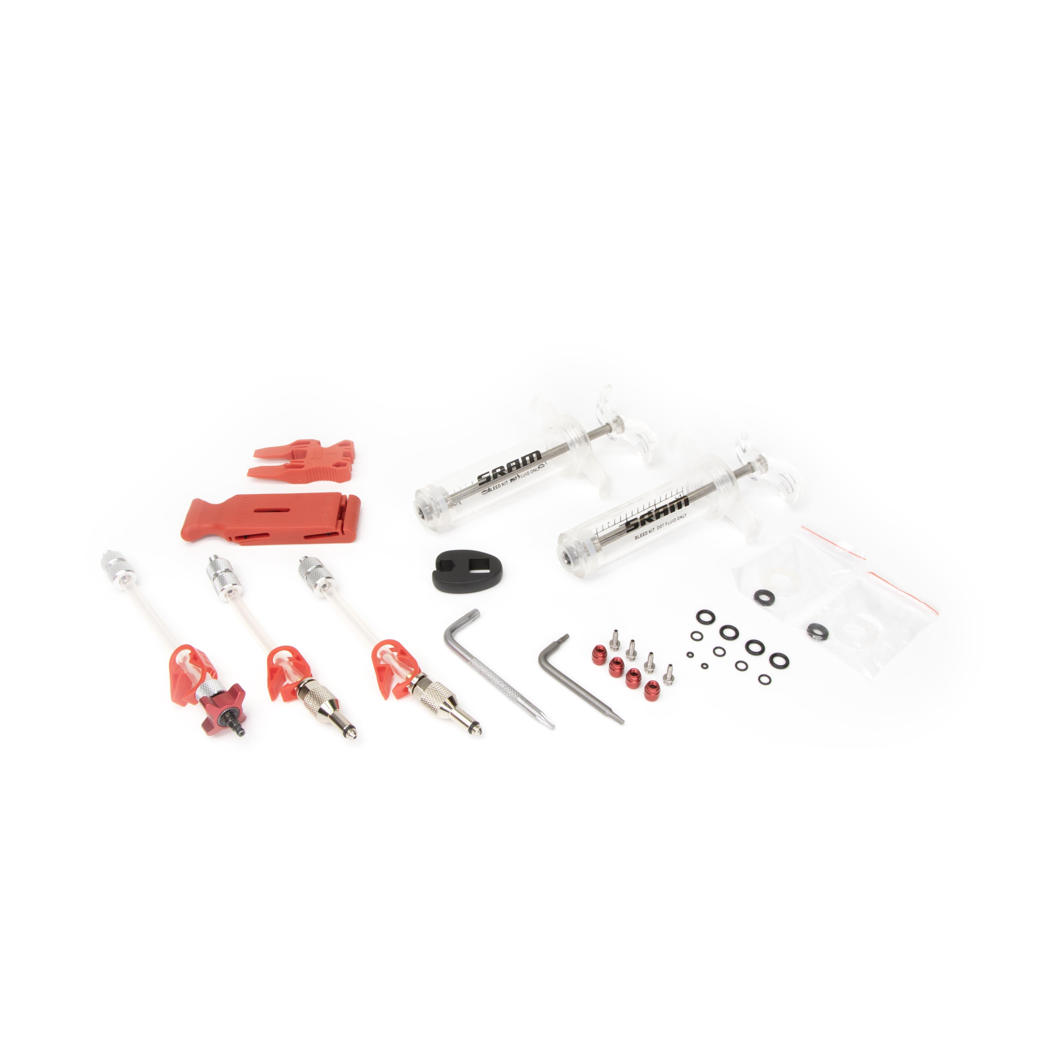SRAM Pro Dot Brake Bleed Kit (2 Syringes/Fittings, Bleed Blocks, Torx Tool, Crowfoot, Bleeding Edge Fitting) V2  | Power2Cycle X0/ Xx/ Guide/Level/Code/Hydroroad/G2 | Power2Cycle