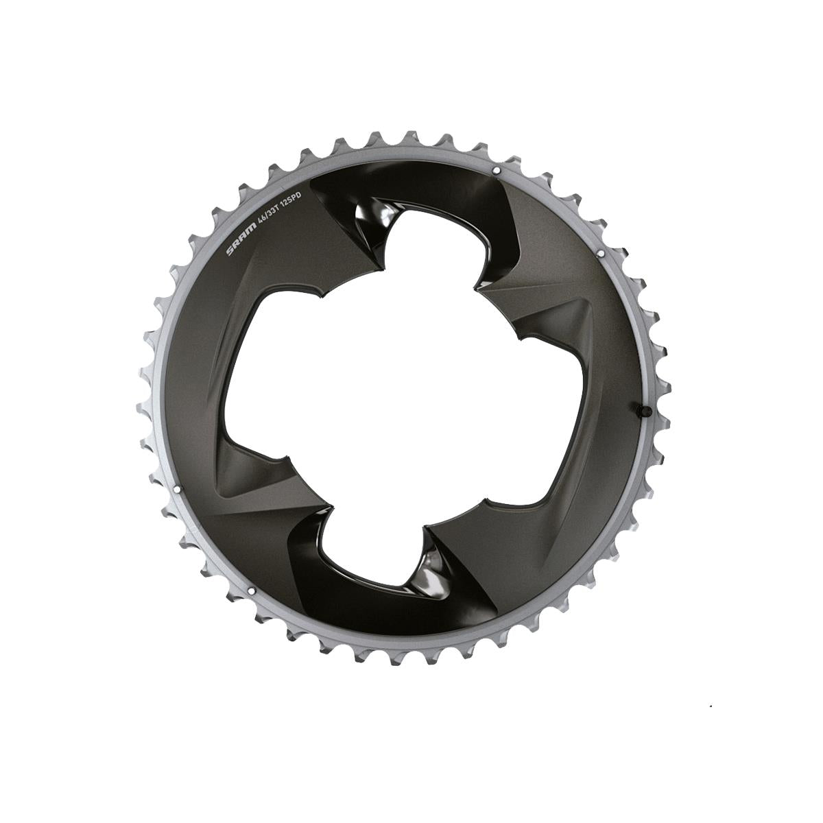 SRAM Chain Ring Road 107Bcd 2X12 Force With Cover Plate | Power2Cycle POLAR GREY 12SPD