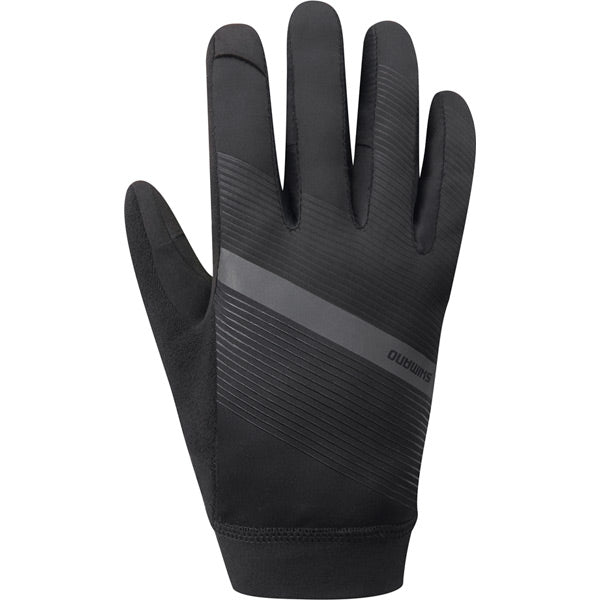 Shimano Clothing Unisex Wind Control Glove, Black, Size S