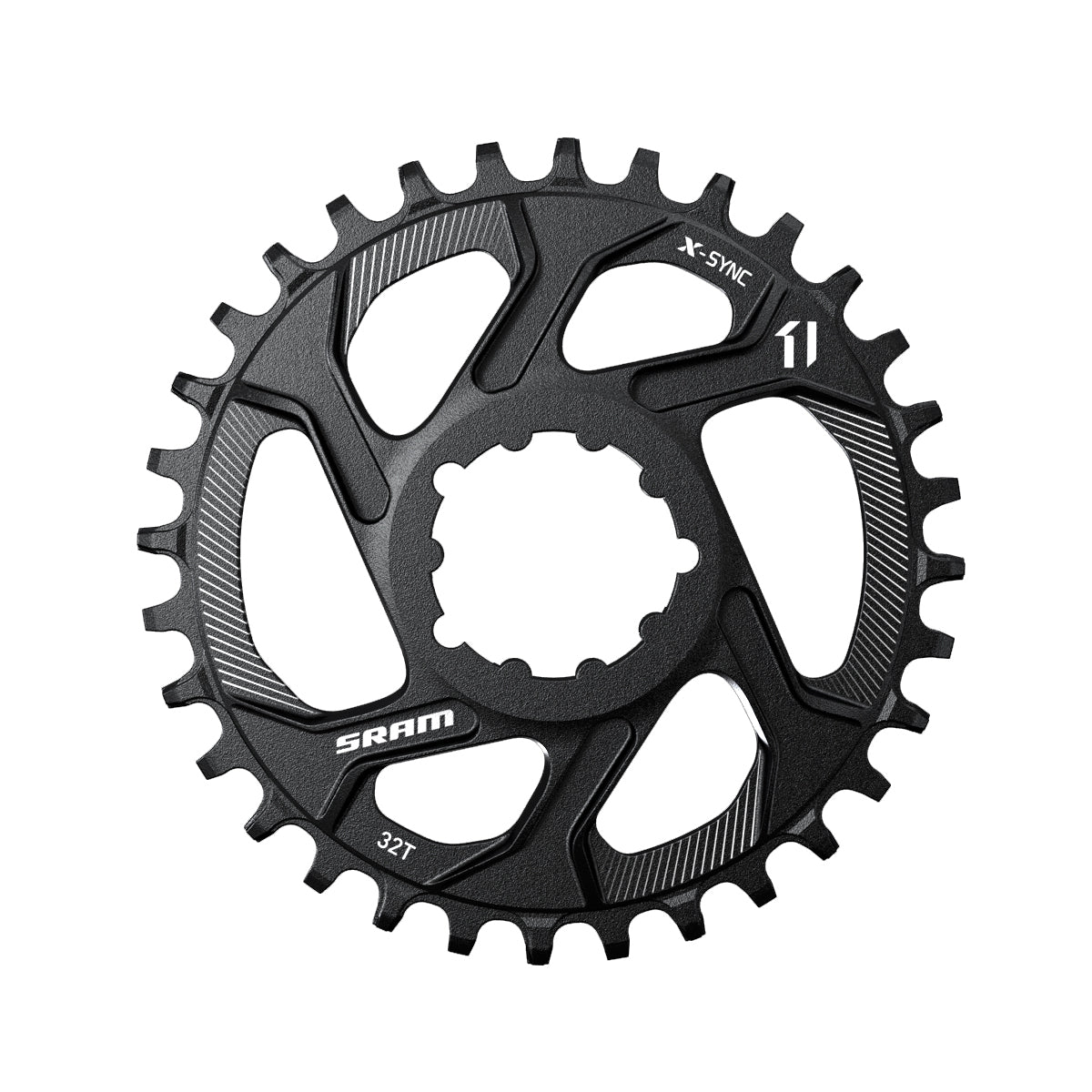 SRAM Chain Ring X | Power2CycleSync 1x11 26T Direct Mount 6 Degree Offset | Power2Cycle BLACK 11SPD