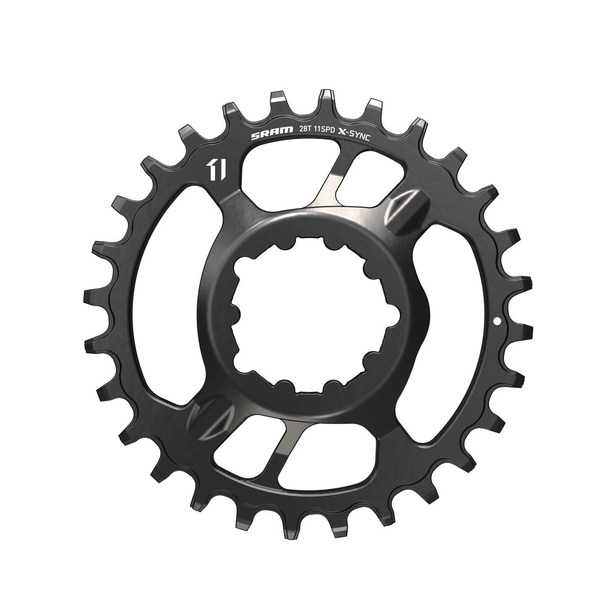 SRAM Chain Ring X | Power2CycleSync 28T Direct Mount 3mm Offset Boost Alum 11 speed  | Power2Cycle Boost Drivetrain Only | Power2Cycle BLACK 11SPD 28T