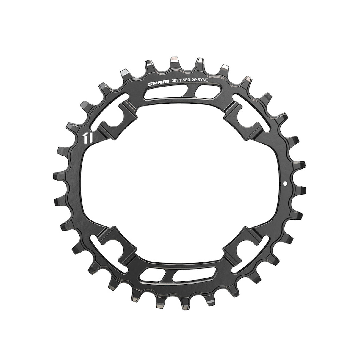 SRAM Chain Ring X | Power2CycleSYNC 1x11 STEEL 30T 94BCD Steel 3.5mm Black | Power2Cycle BLACK 11SPD