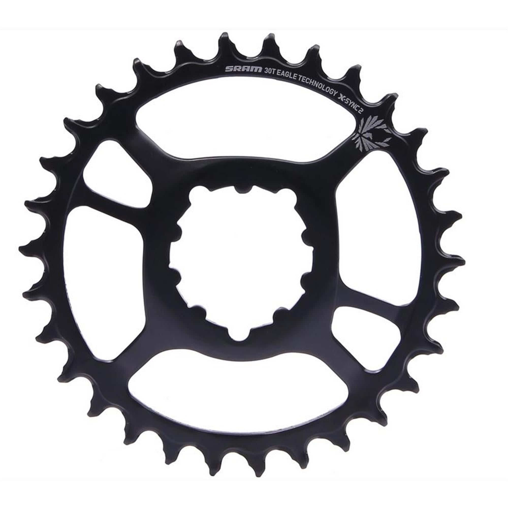 SRAM Chain Ring X | Power2CycleSYNC 2 Steel Direct Mount 6mm Offset Eagle | Power2Cycle BLACK