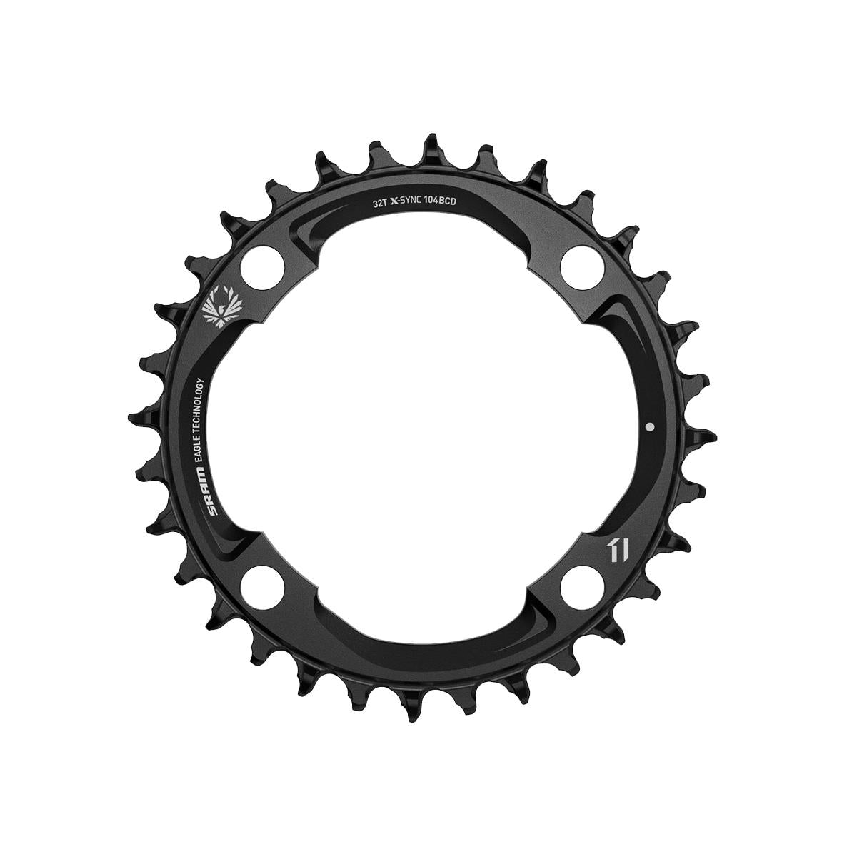 SRAM Chain Ring X | Power2CycleSYNC 2 94 BCD Alum Eagle Black Light Powered EMTB (Levo SL) | Power2Cycle BLACK