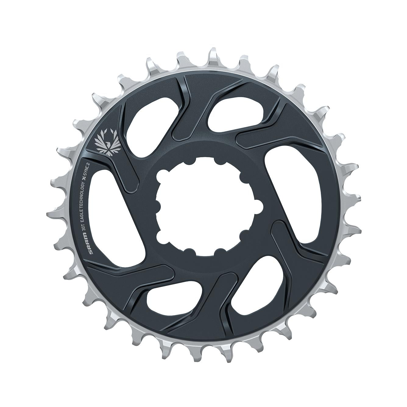 SRAM Chain Ring X | Power2CycleSYNC 2 Direct Mount  | Power2Cycle4mm Offset Eagle | Power2Cycle LUNAR/POLAR GREY 30T