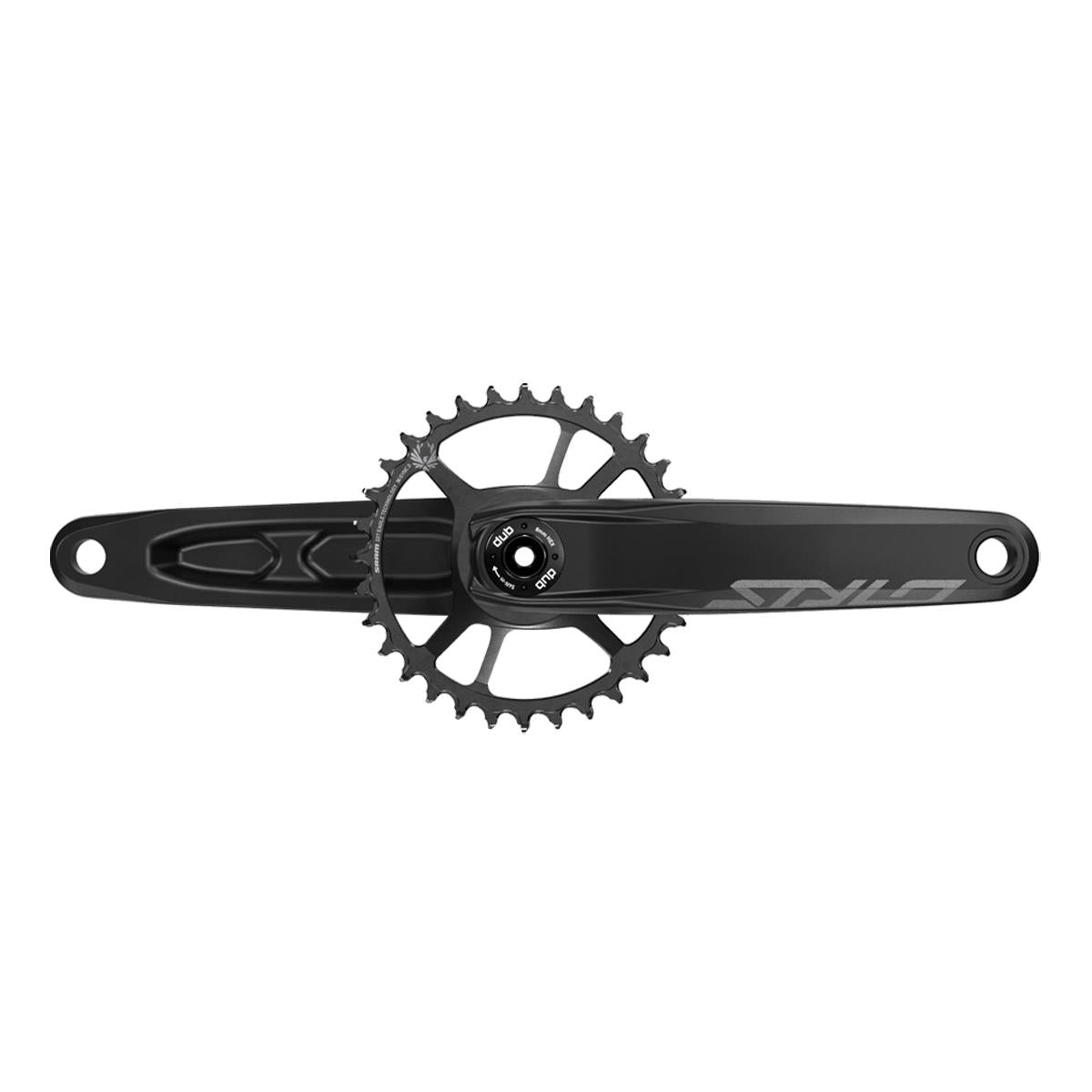 TRUVATIV Crank Stylo 6K Aluminum Eagle DUB 12s 170 w DirectMount 32t X | Power2CycleSYNC 2 Chainring Black (DUB Cups/Bearings Not Included) | Power2Cycle BLACK 170MM