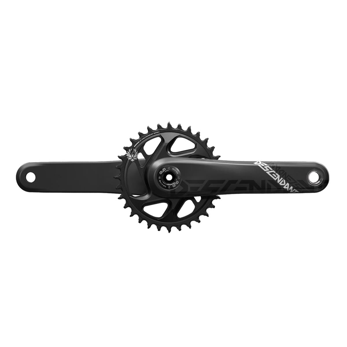 TRUVATIV Crank Descendant Carbon Eagle DUB 12s 170 w DirectMount 32t X | Power2CycleSYNC 2 Chainring Black (DUB Cups/Bearings Not Included) | Power2Cycle BLACK 170MM