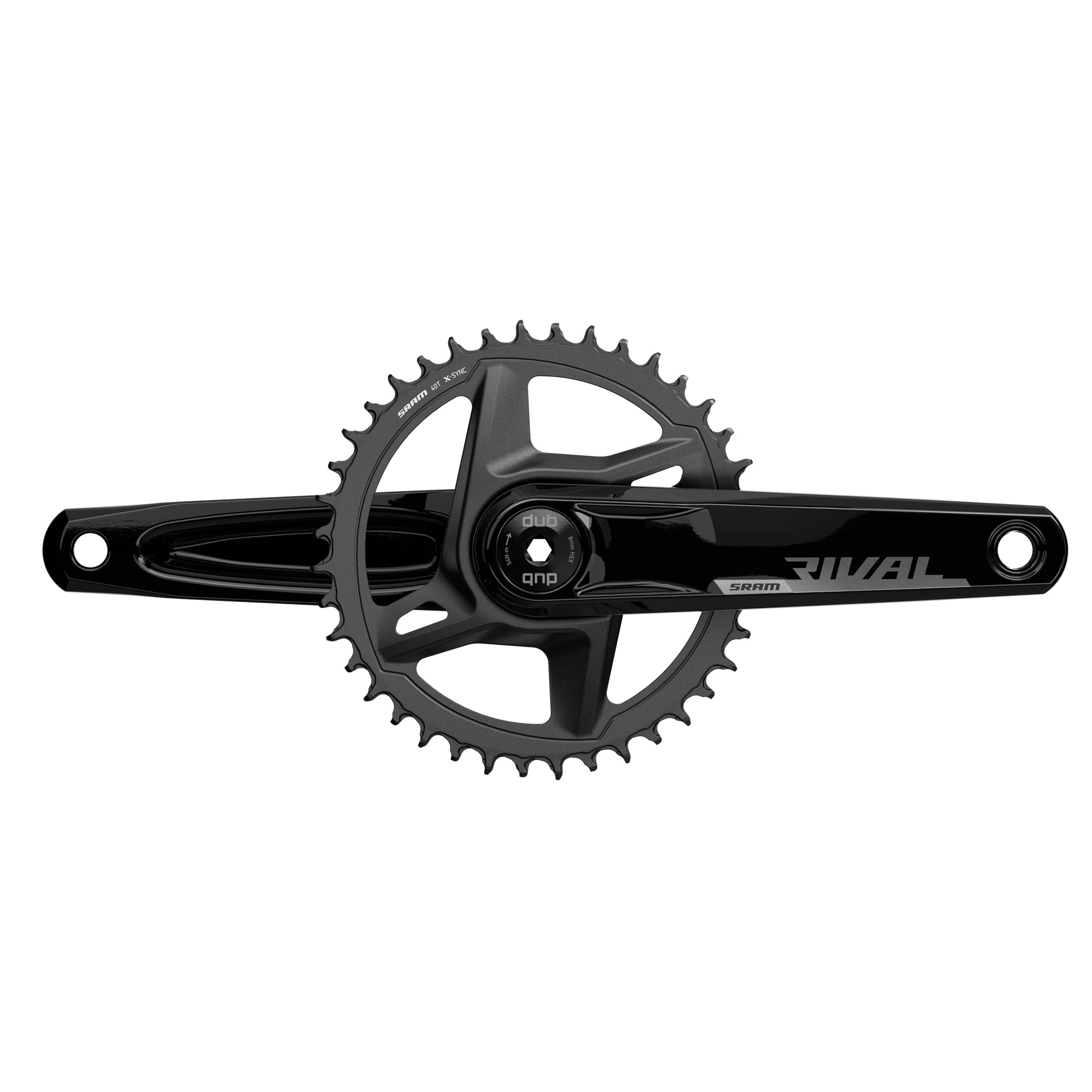 SRAM Rival AXS Crankset 1X D1 DUB Wide (BB Not Included) | Power2Cycle BLACK