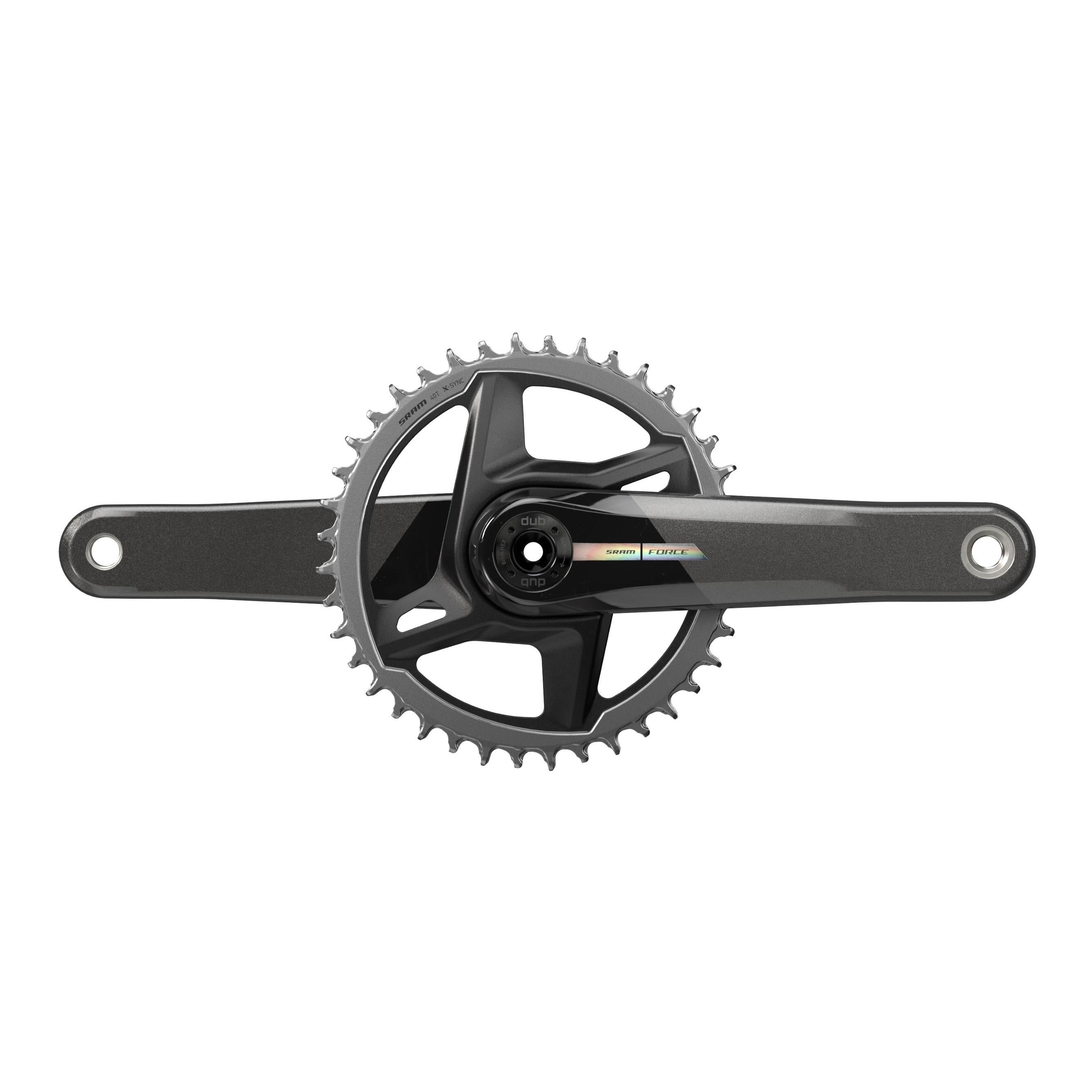 SRAM Force D2 Crankset 1x DUB Direct Mount 40T (BB not included) 2023 | Power2Cycle UNICORN GREY WITH LASER FOIL 175MM
