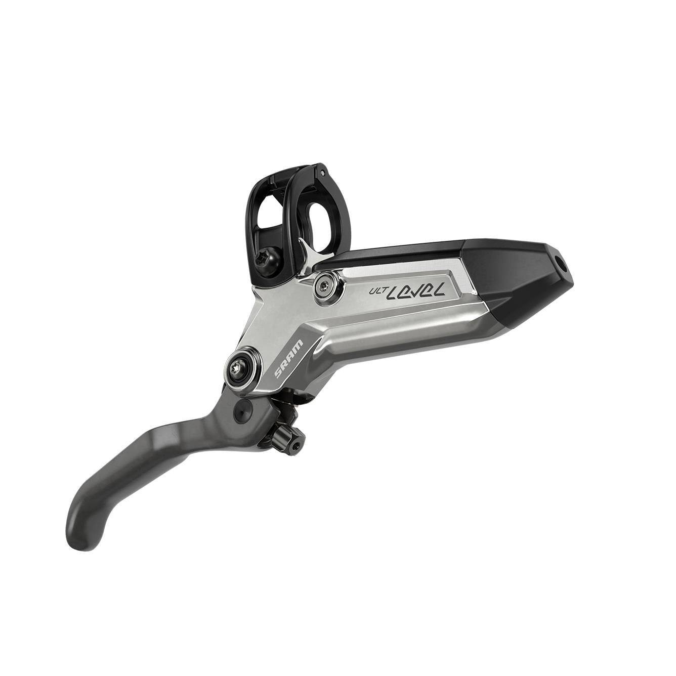 SRAM Disc Brake Level Ultimate Stealth 4 Piston  | Power2Cycle Carbon Lever, Ti Hardware, Reach Adj, Front Hose (Includes MMX Clamp, Rotor/Bracket Sold Separately) C1 | Power2Cycle CLEAR ANO 950MM