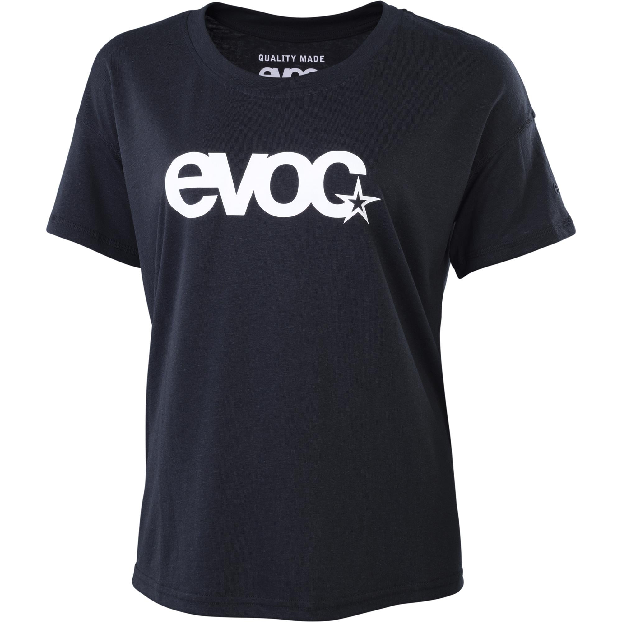 EVOC Womens Logo T Shirt 2026 | Power2Cycle BLACK