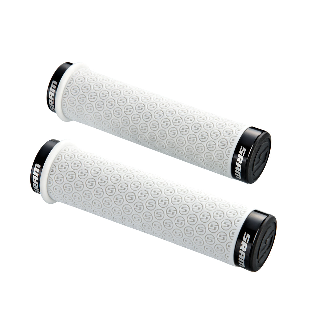SRAM DH Silicone Locking Grips White with Double Clamps & End Plugs | Power2Cycle