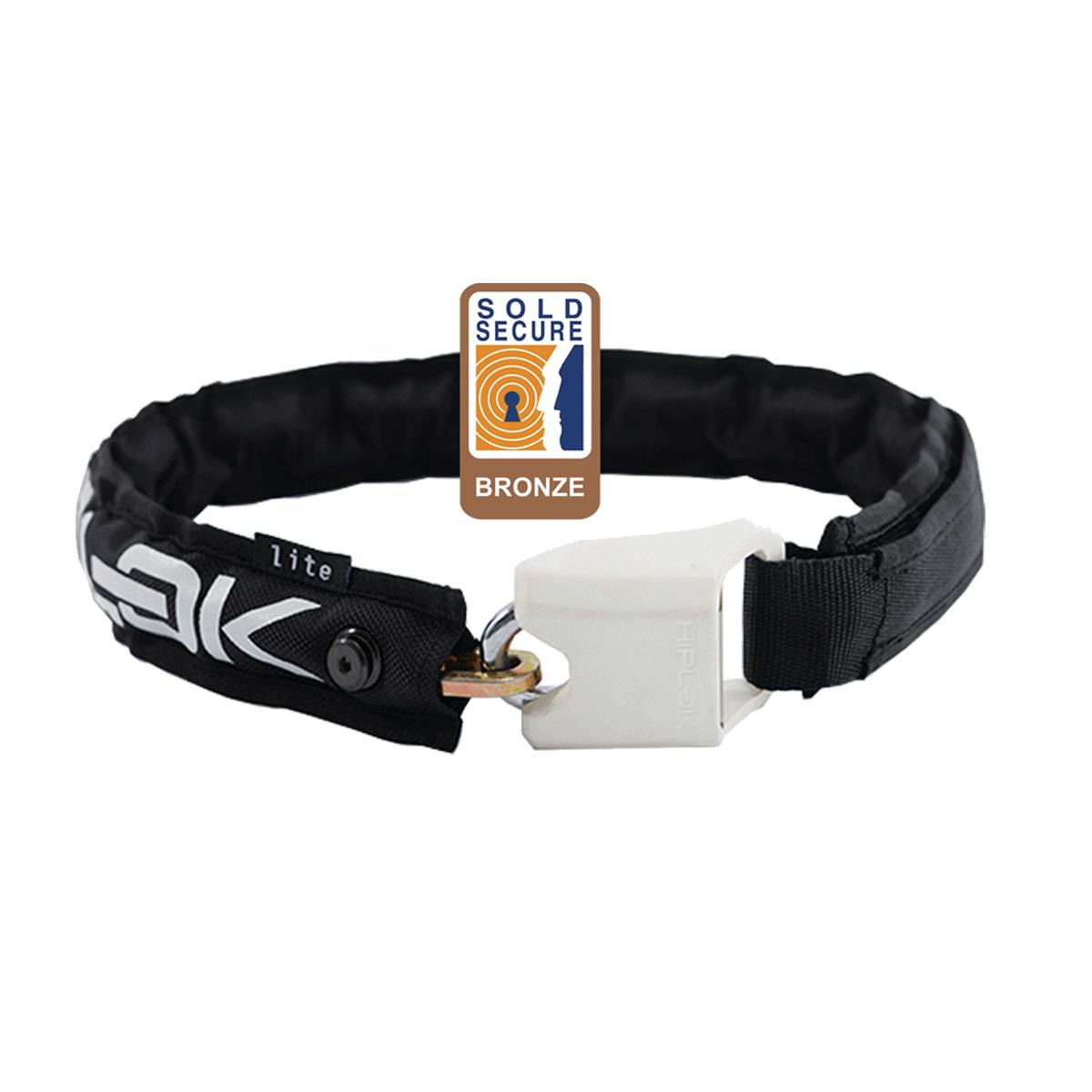 Hiplok LITE Wearable Chain Lock 6mm x 75cm  | Power2Cycle waist 24 | Power2Cycle44 inches (Bronze Sold Secure) | Power2Cycle BLACK