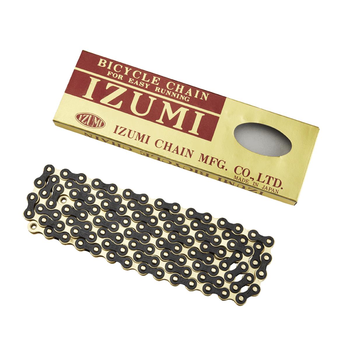 "Izumi ES410 JB/G 1/2" X 1/8" Track Chain 116L Gold/Black | Power2Cycle GOLD/BLACK 1/2" X 1/8""