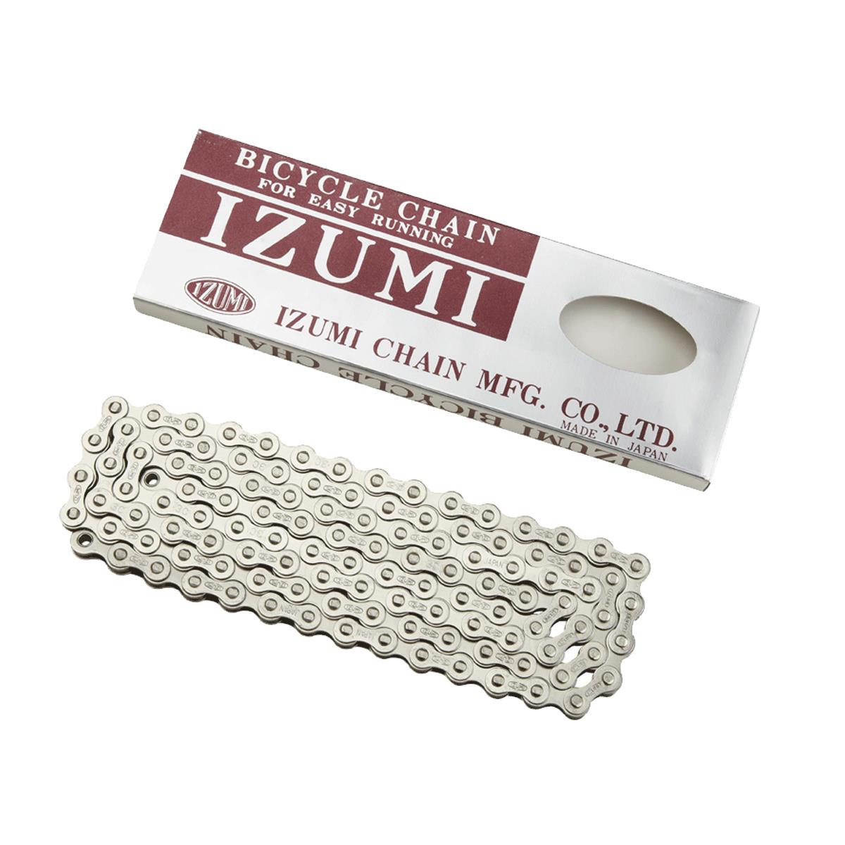 "Izumi ES410 NP 1/2" X 1/18" Track Chain Silver | Power2Cycle SILVER 1/2" X 1/8""