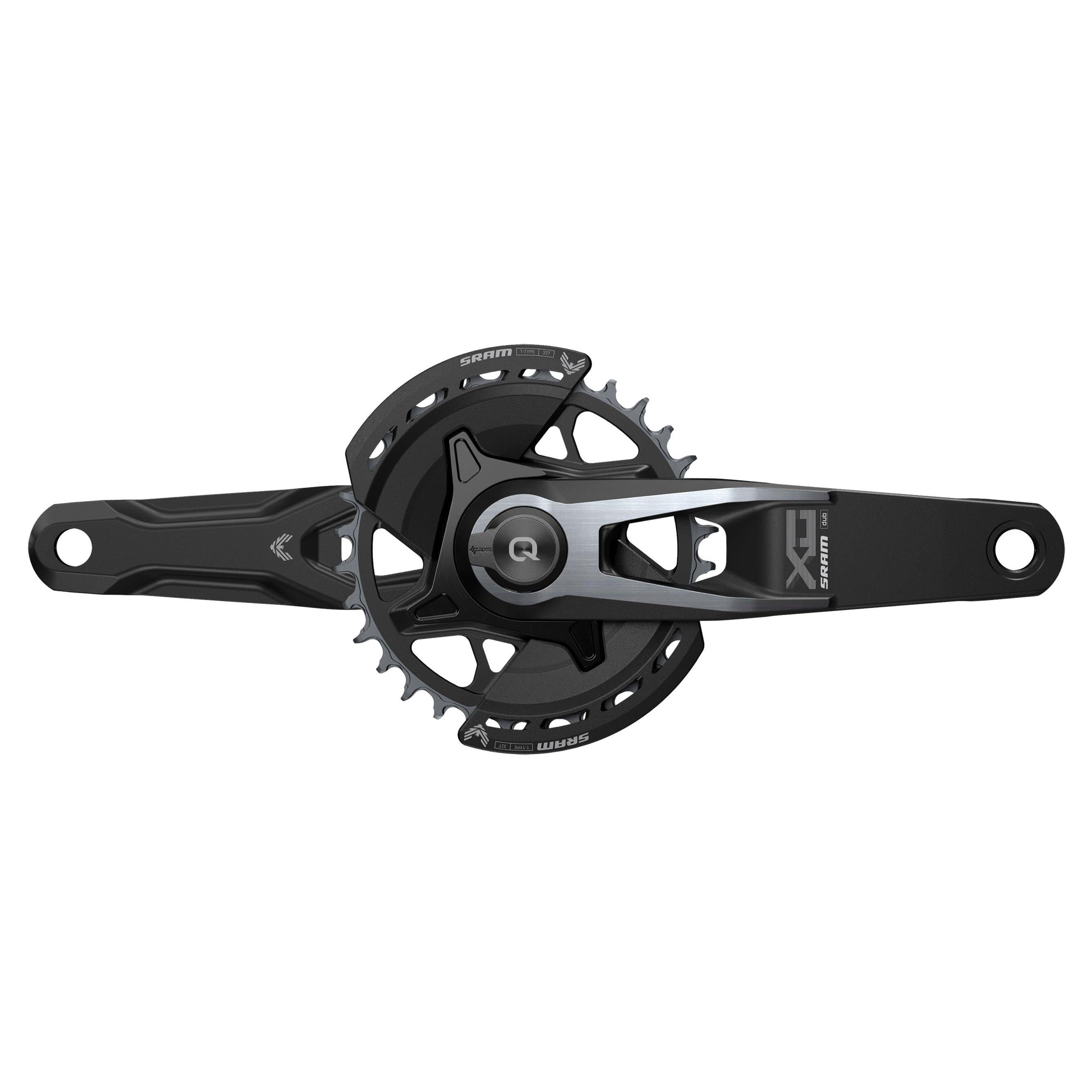 SRAM Crankset Powermeter X0 Eagle Spindle Q174 55mm Chainline Dub MTB Wide Black 2 | Power2CycleGuards 32T T | Power2CycleType (BB Not Included) 2023 | Power2Cycle BLACK