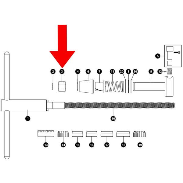 Park Tool 737  | Power2Cycle Retaining nut for HTR | Power2Cycle1